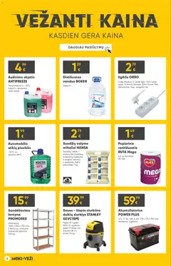 MOKI VEŽI leidinys galioja nuo 05.02.2026 | Puslapis: 2 | Prekių: Rankšluostis, Lentyna, Ploviklis, Akumuliatorius