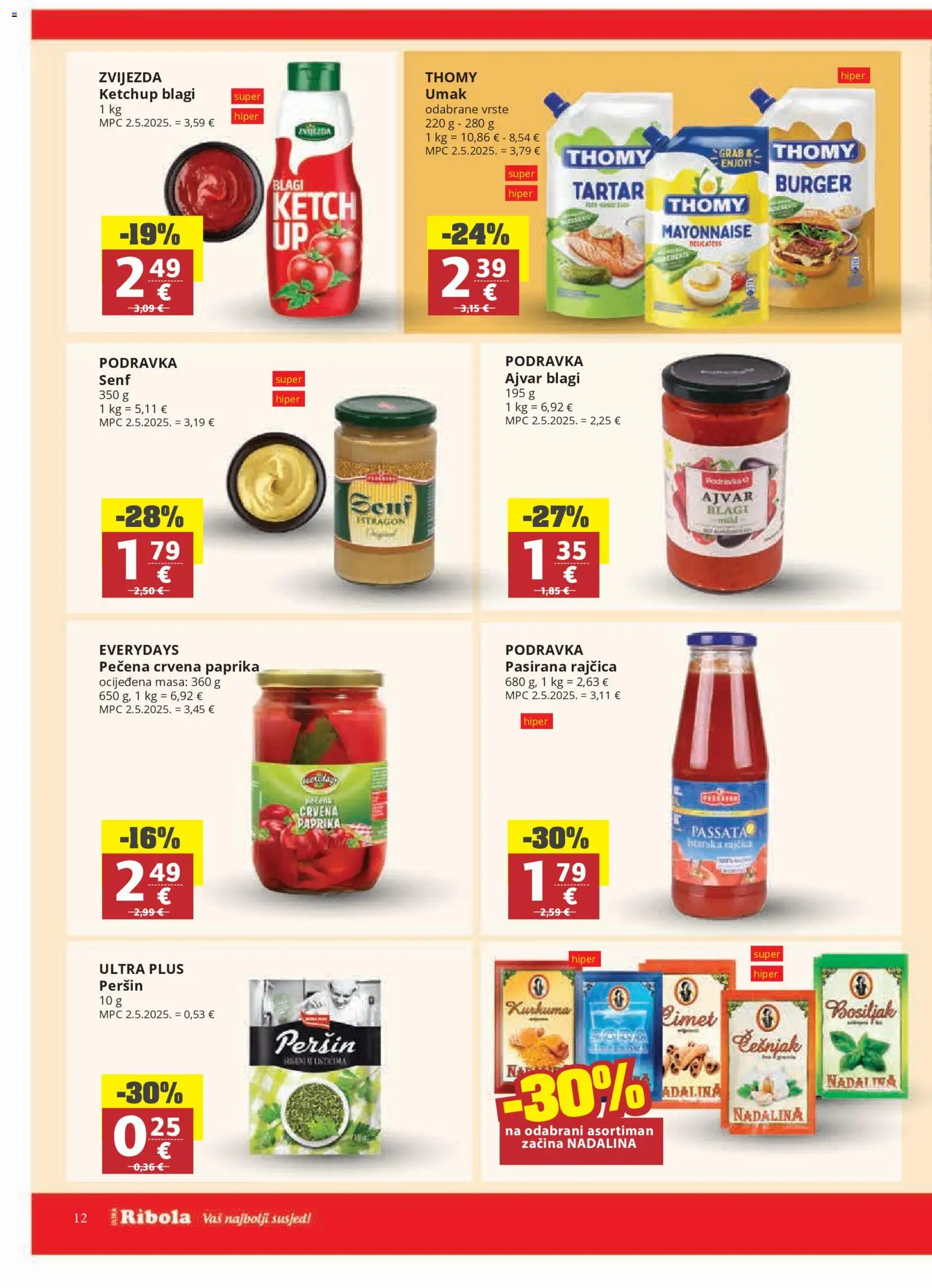 Ribola katalog | vrijedi od 04.03.2026 | Stranica: 12 | Proizvodi: Podravka, Paprika, Umak, Bosiljak