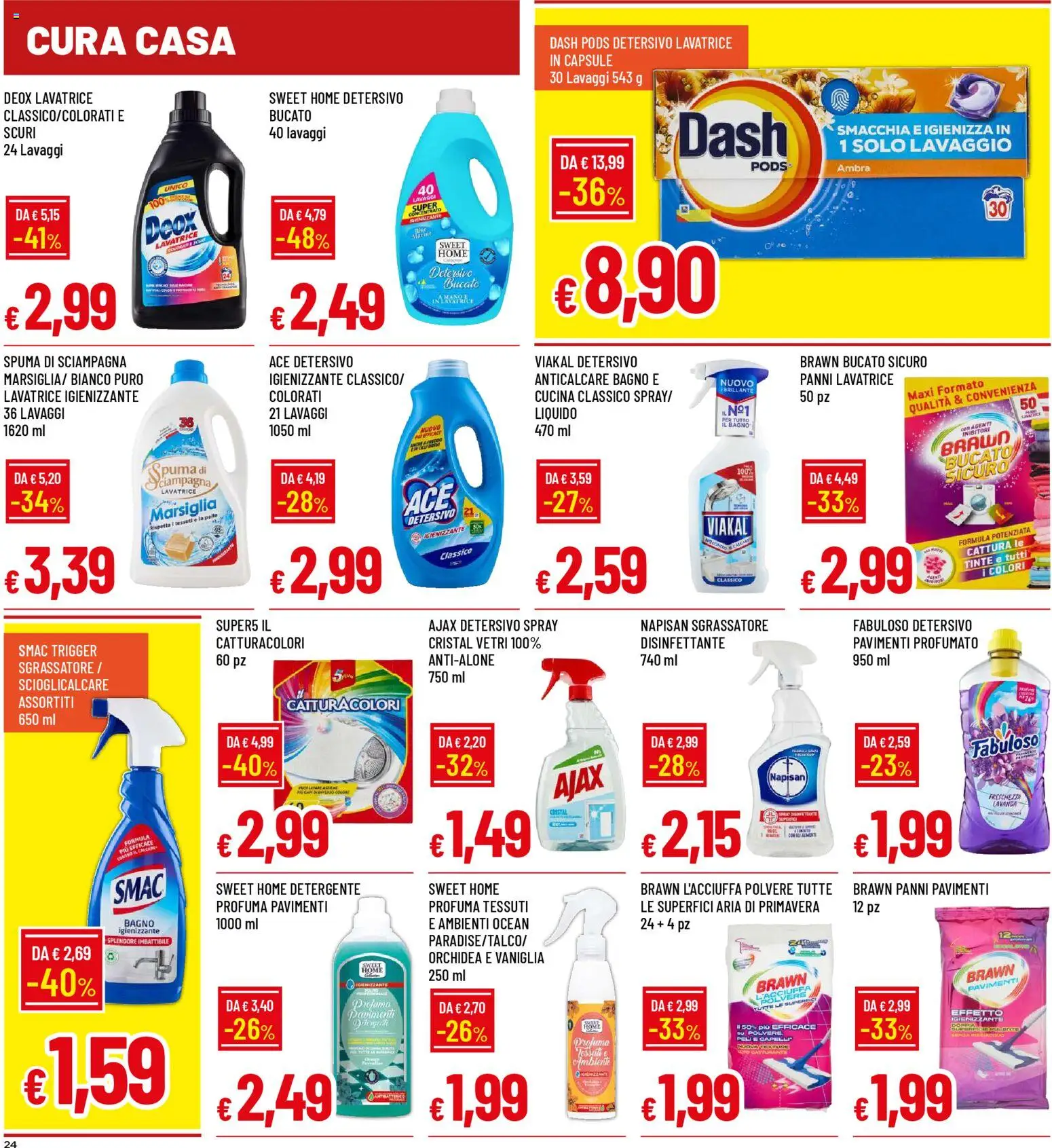 Volantino Famila del 26.02.2026 | Pagina: 24 | Prodotti: Detergente, Sgrassatore, Lavanda, Bagno