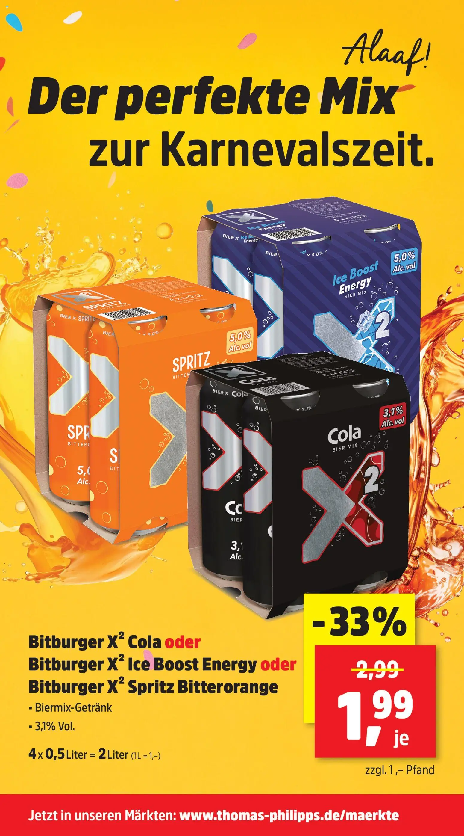 Thomas Philipps Prospekt – gültig ab 16.02.2026 | Seite: 13 | Produkte: Bitburger, Cola, Energy, Bier