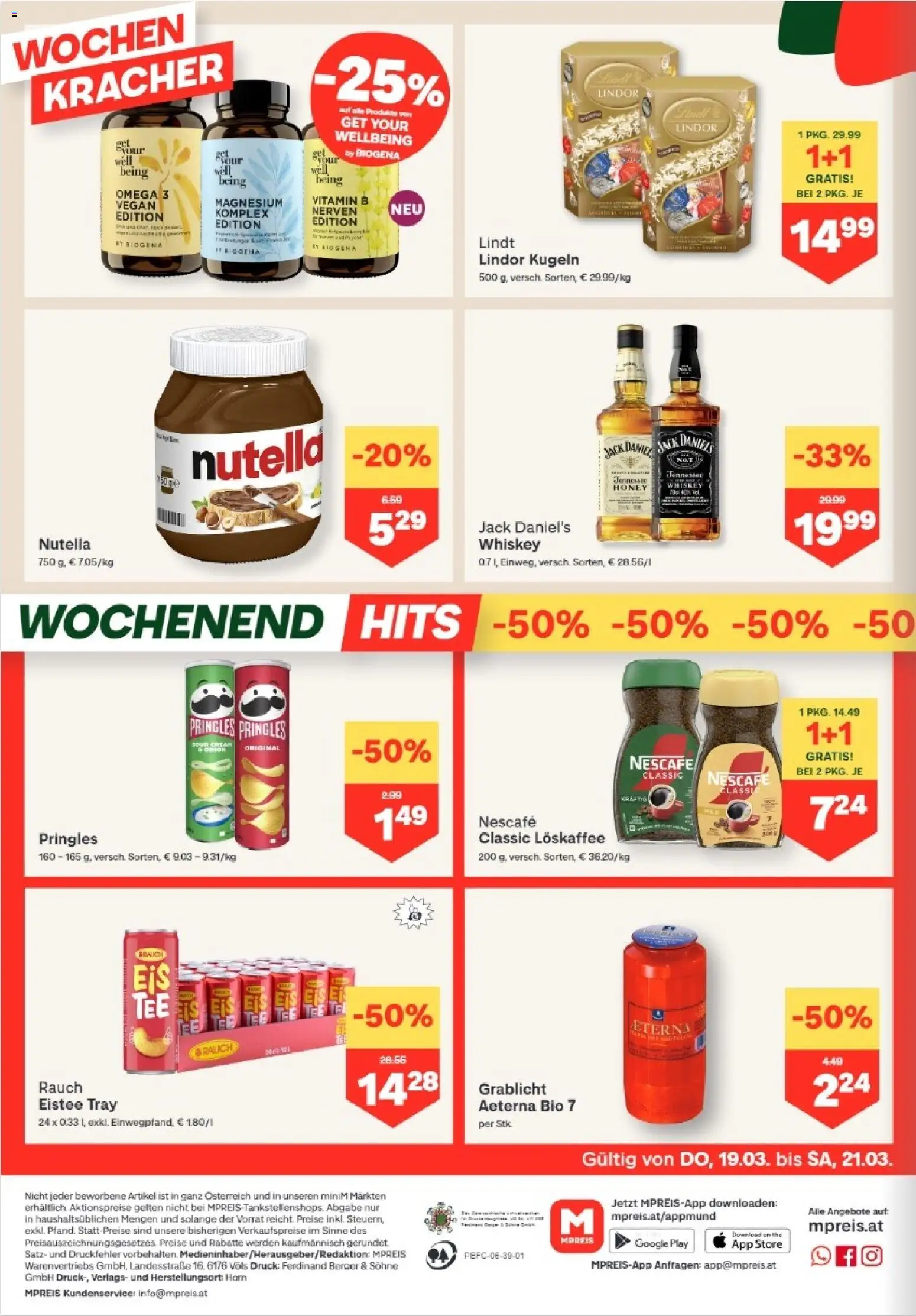 MPREIS Dellach im Drautal gültig ab 19.03.2026 | Seite: 12 | Produkte: Whiskey, Eis