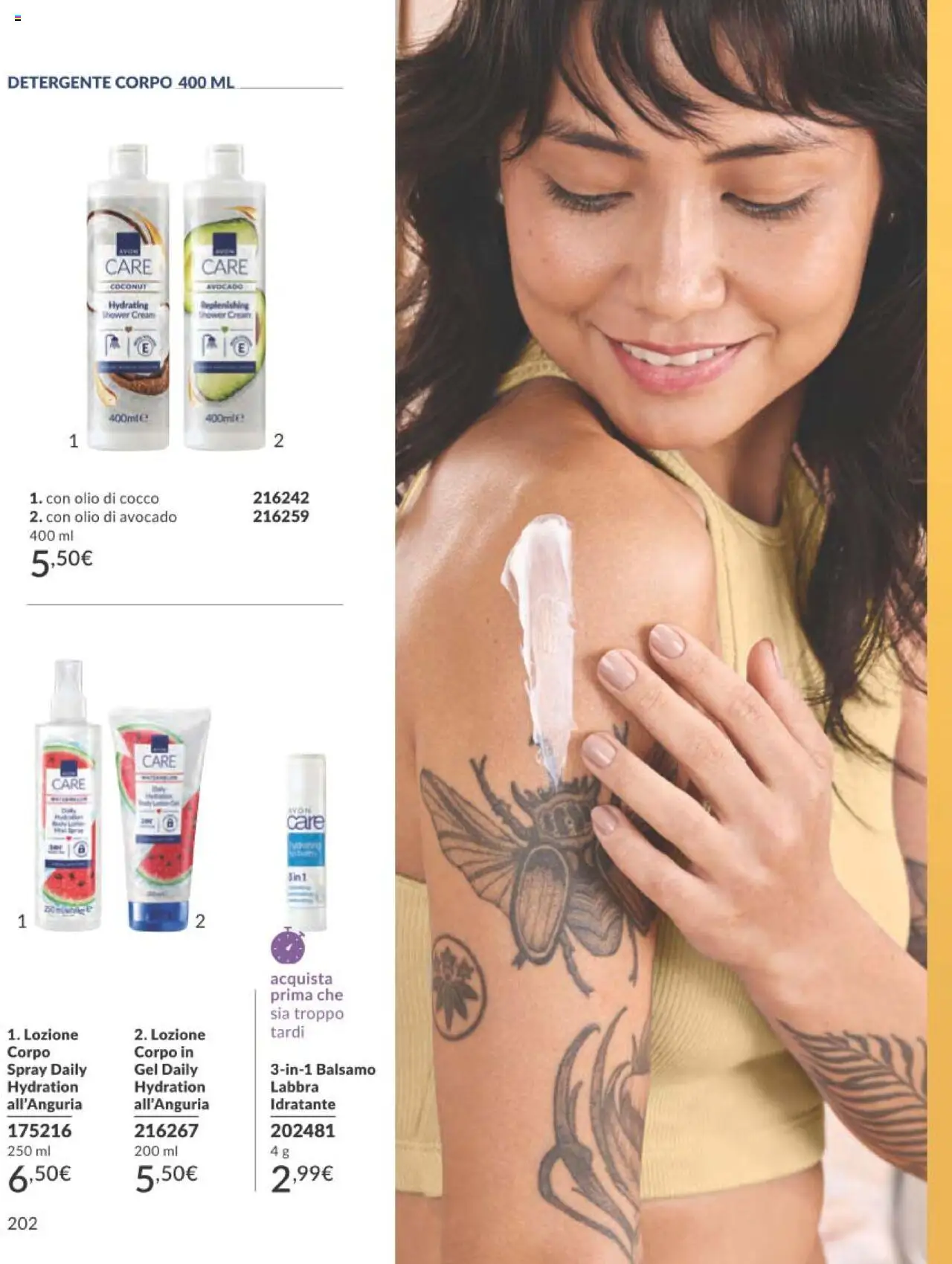 Volantino Avon del 01.10.2025 | Pagina: 202 | Prodotti: Balsamo, Detergente, Avocado, Cocco