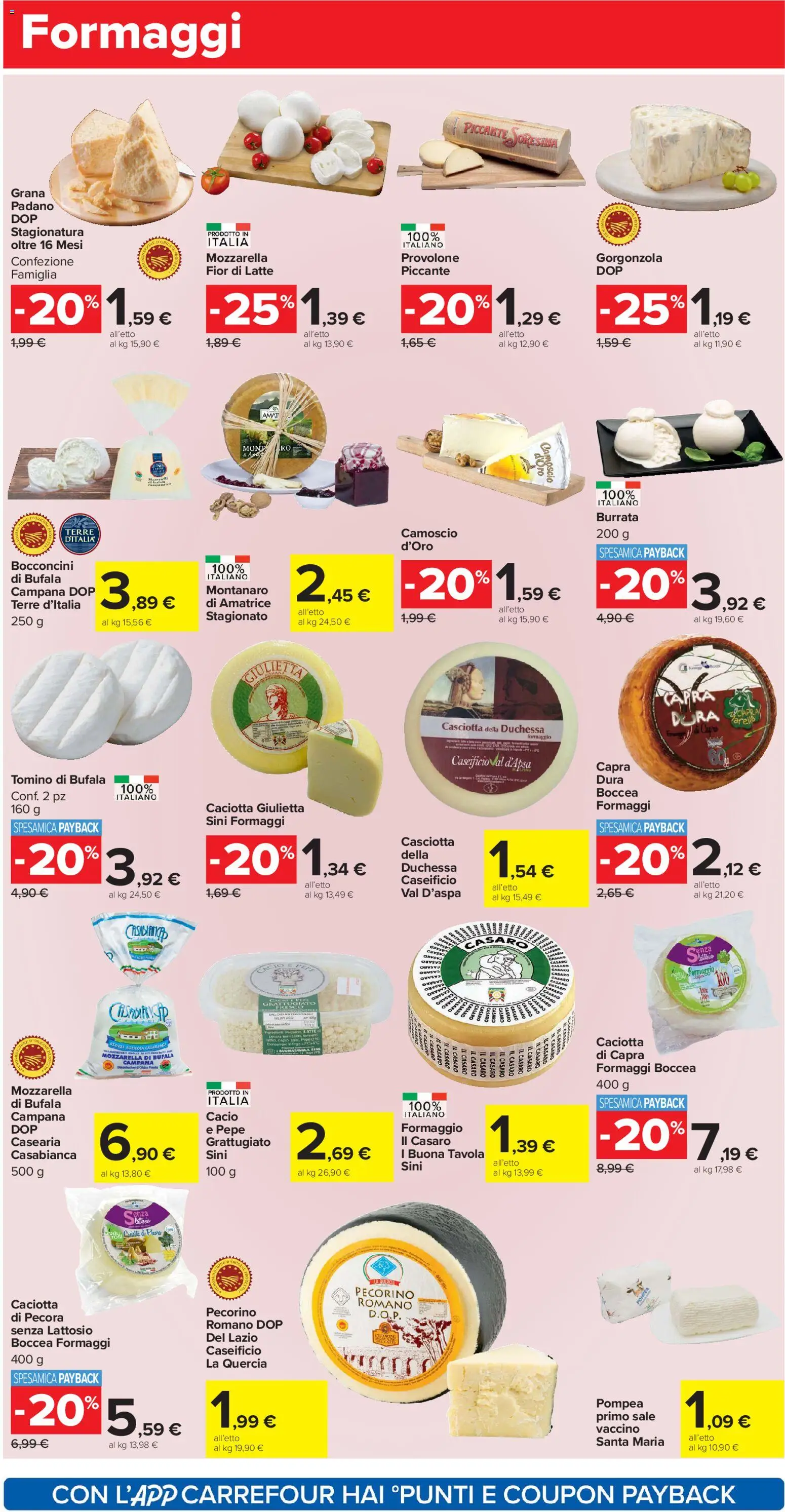 Volantino Carrefour del 04.11.2025 | Pagina: 6 | Prodotti: Sale, Formaggio, Burrata, Tomino