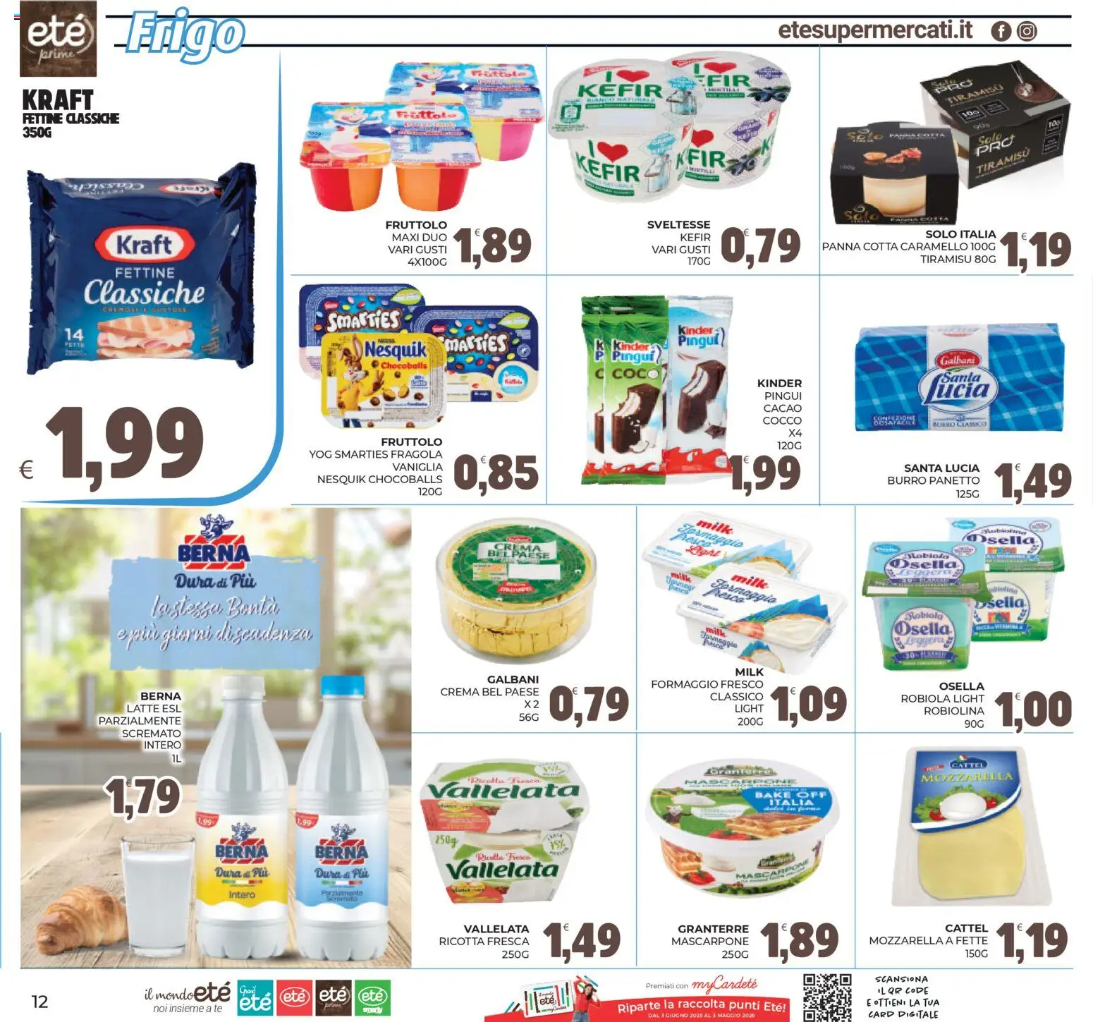 Volantino Eté del 11.03.2026 | Pagina: 12 | Prodotti: Mozzarella, Pesca, Mascarpone, Robiola