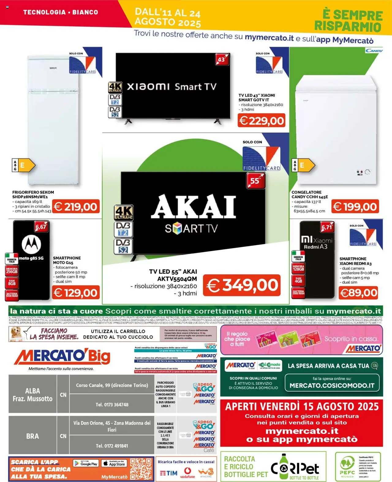 Volantino Mercatò del 11.08.2025 | Pagina: 24 | Prodotti: smart TV, Carrello, TV, Congelatore
