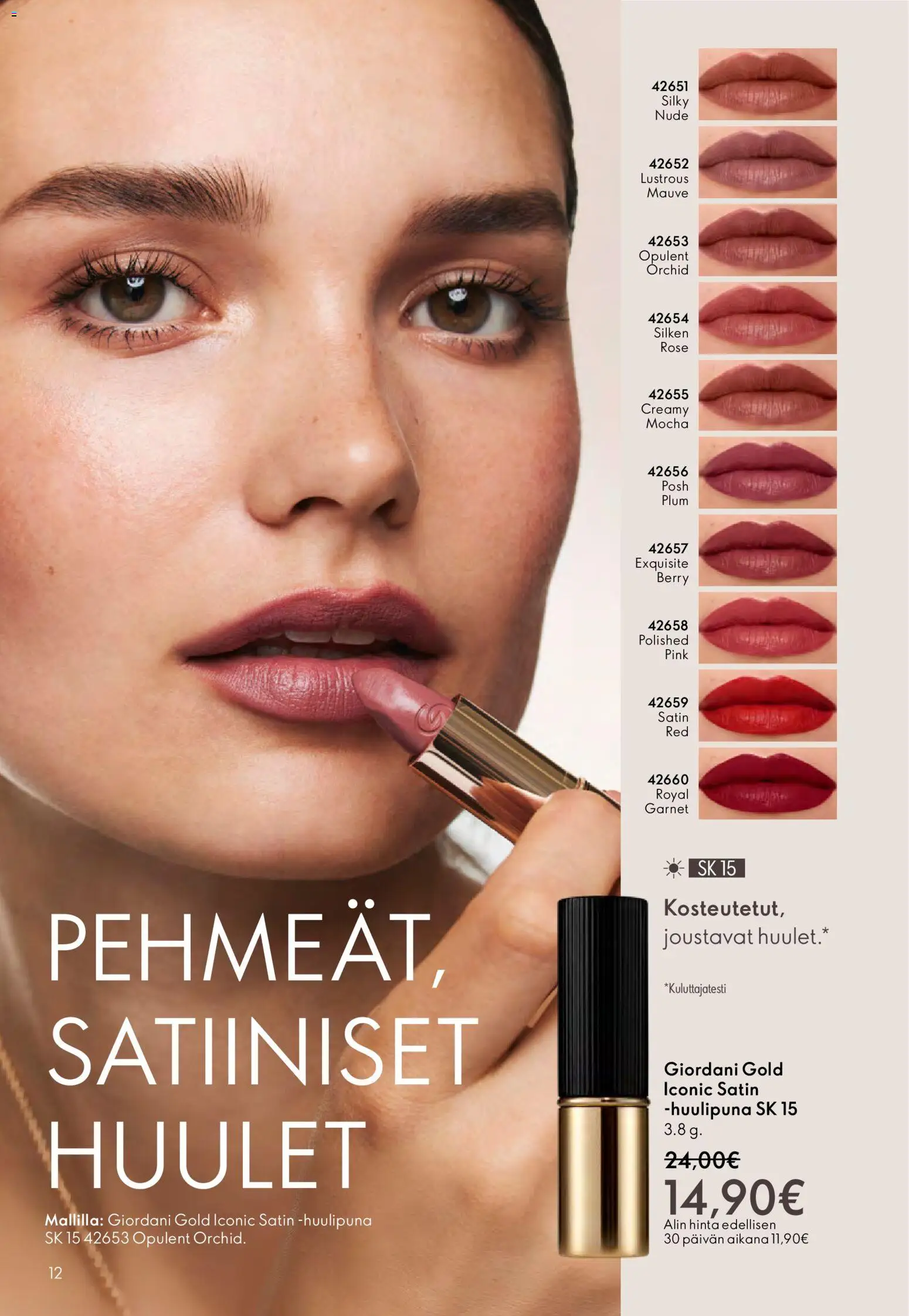 Oriflame - Esite 03 – voimassa 18.02.2026 alkaen | Sivu: 12 | Tuotteet: Huulipuna