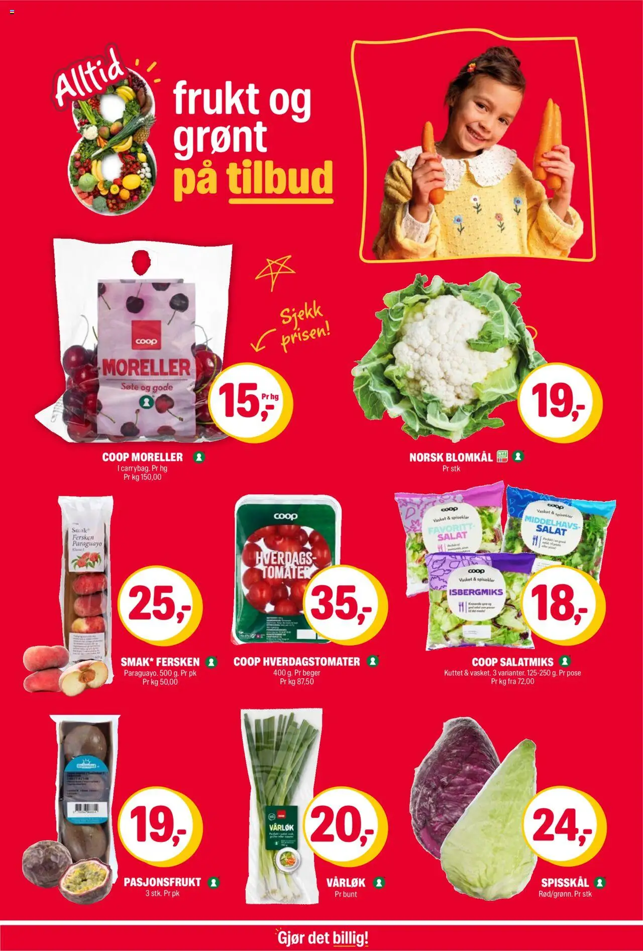  | Side: 5 | Produkter: Moreller, Blomkål, Суміш дитяча, Vårløk