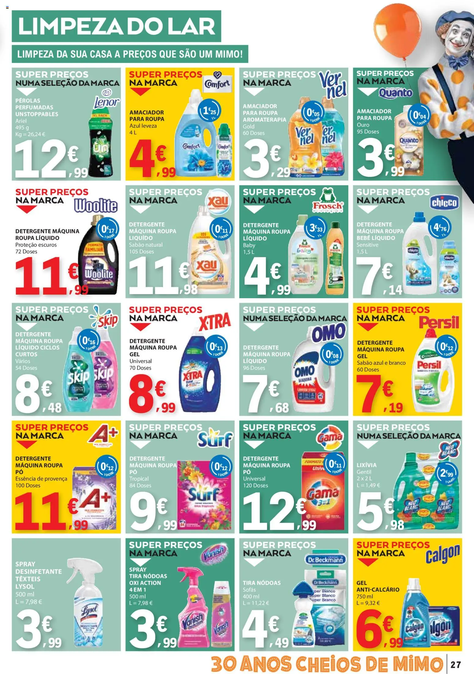 E.Leclerc folheto Aniversário Caldas da Rainha │ válido de 30.10.2025 | Página: 27 | Produtos: Sabão, Sofás, Detergente, Persil