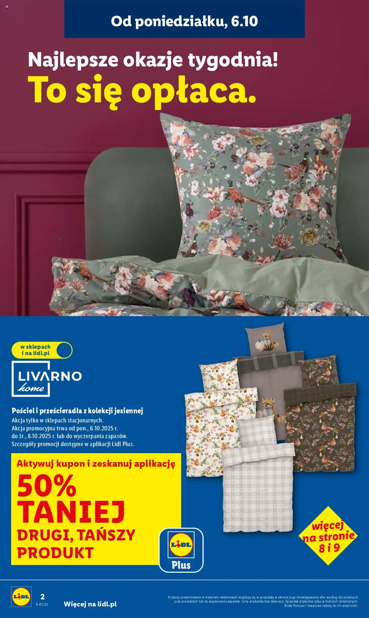 Lidl Katalog od 06.10.2025 | Strona: 2 | Produkty: Pościel
