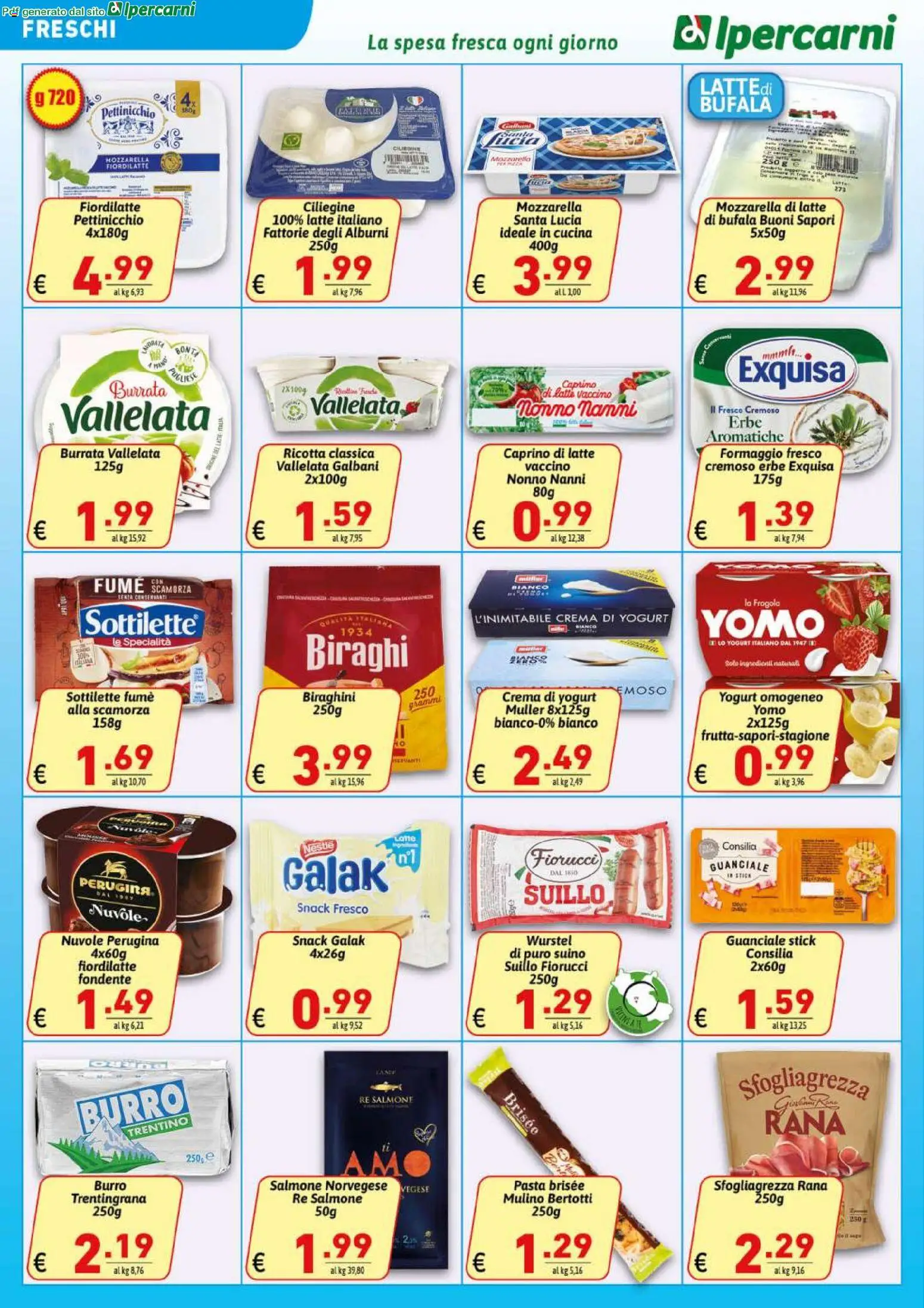 Volantino Ipercarni del 06.03.2026 | Pagina: 10 | Prodotti: Crema, Formaggio, Wurstel, Ricotta