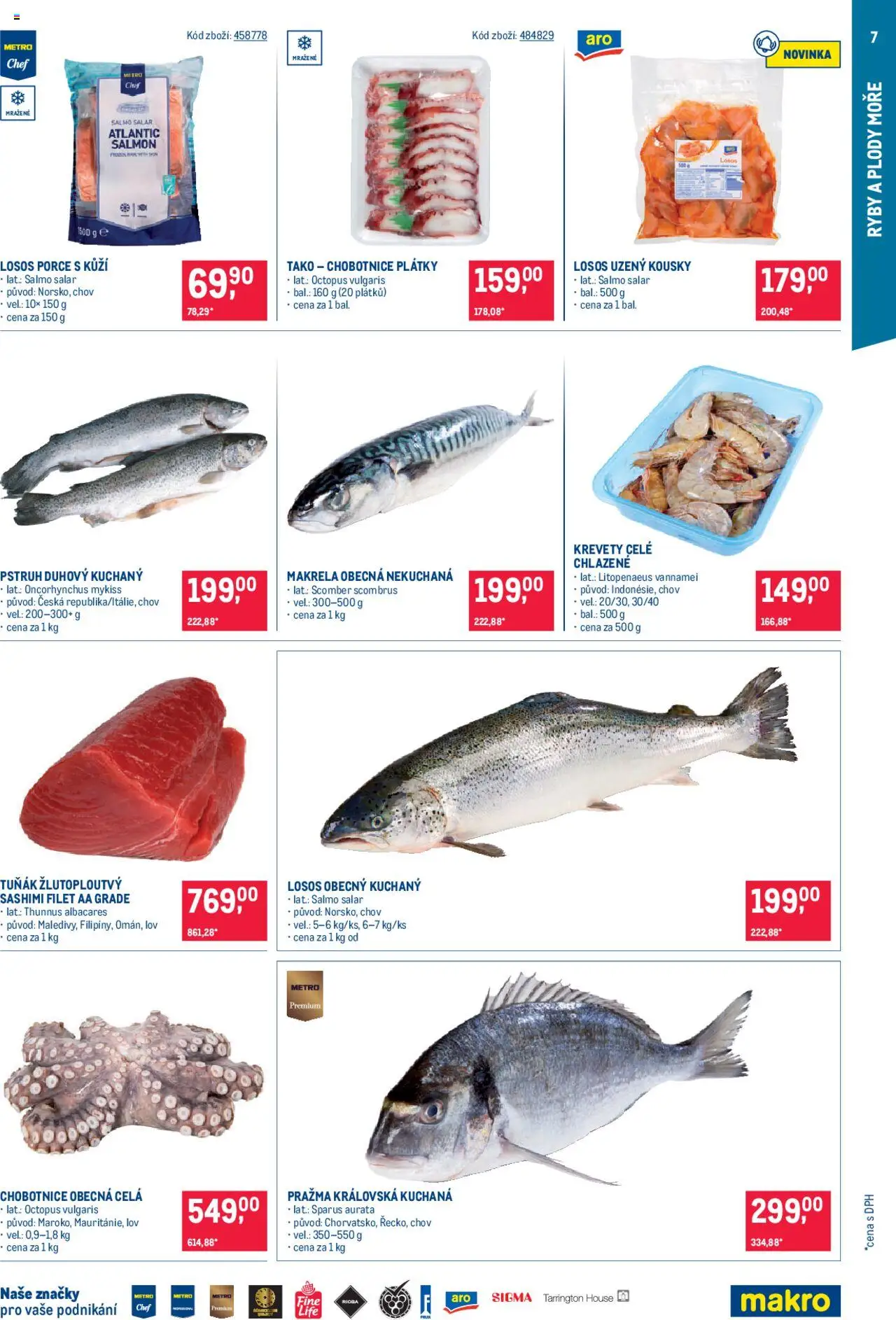 Makro leták - Gastronomie od 18.06.2025 | Strana: 7 | Produkty: Chobotnice, Losos, Makrela, Filet