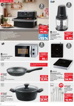 Friteza na vrući zrak, svaka posuda kapaciteta cca. 5,5 L, 2 odvojene komore za kuhanje za prženje bez dodatnog ulja ili masnoće, područje temperature 60-200 °C, snaga 2600 W, komad - Pregled kataloga iz trgovine Kaufland, vrijedi od 14.01.2026 | Stranica: 22