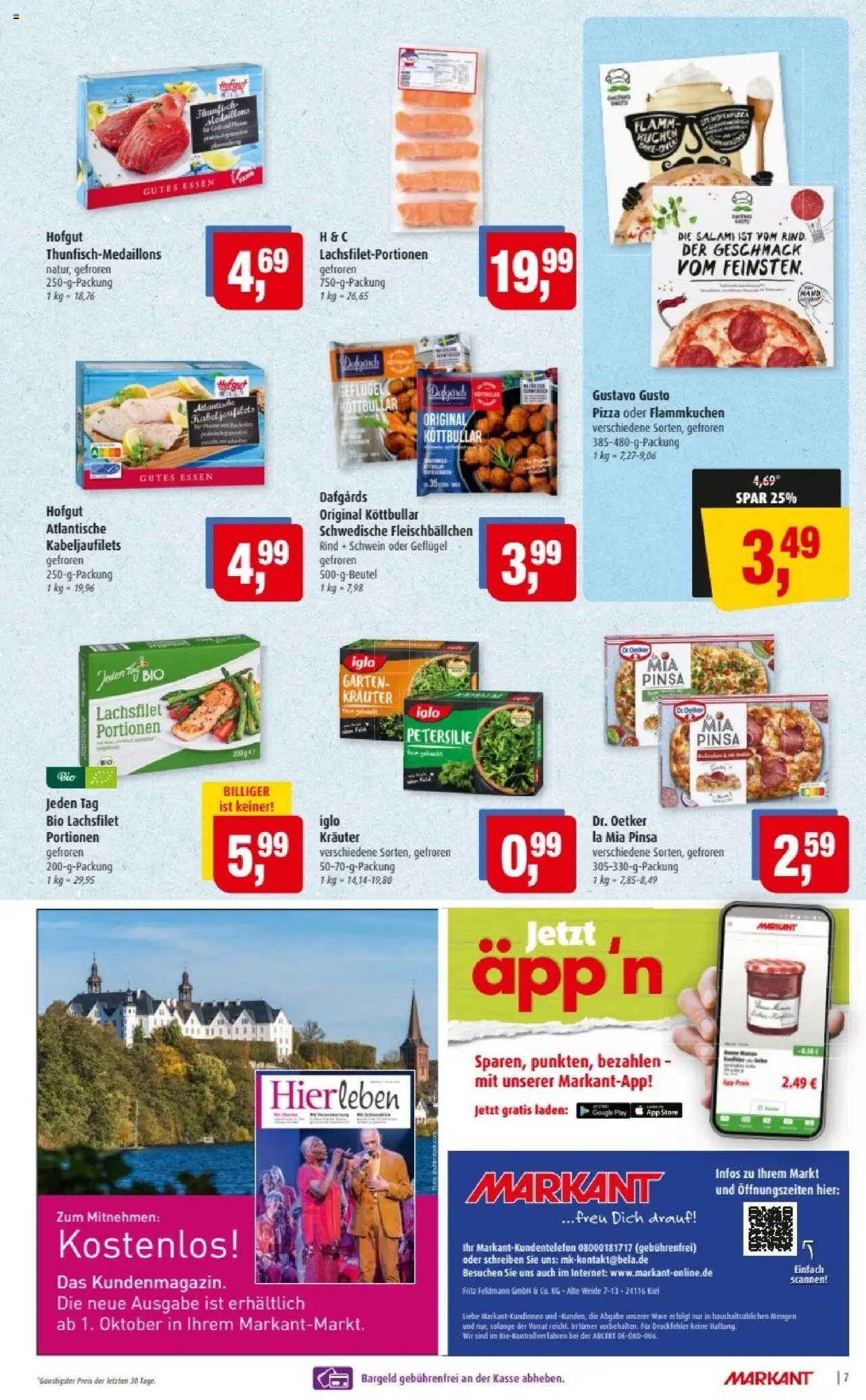 Markant Prospekt 	 – gültig ab 29.09.2025 | Seite: 7 | Produkte: Gustavo gusto, Salami, Pizza, Kuchen