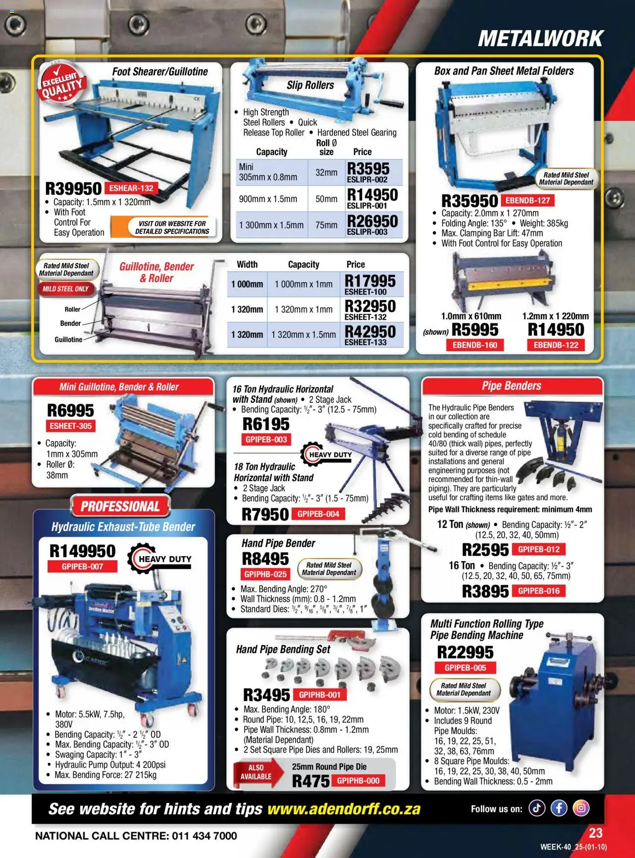 New Adendorff catalogue – valid from 01.10.2025 | Page: 25 | Products: Box, Pipe