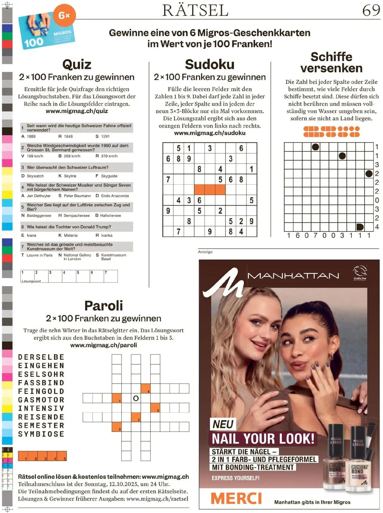 Migros Magazin – gültig ab 06.10.2025 | Seite: 69 | Produkte: Orangen, Wasser