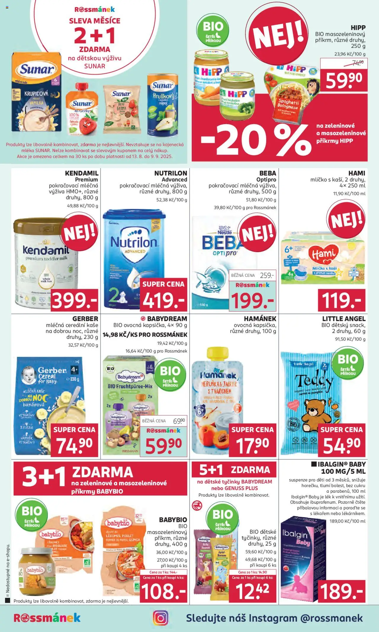 Rossmann leták od 27.08.2025 | Strana: 14 | Produkty: Tyčinky, Vitamíny, Příkrmy, Hipp
