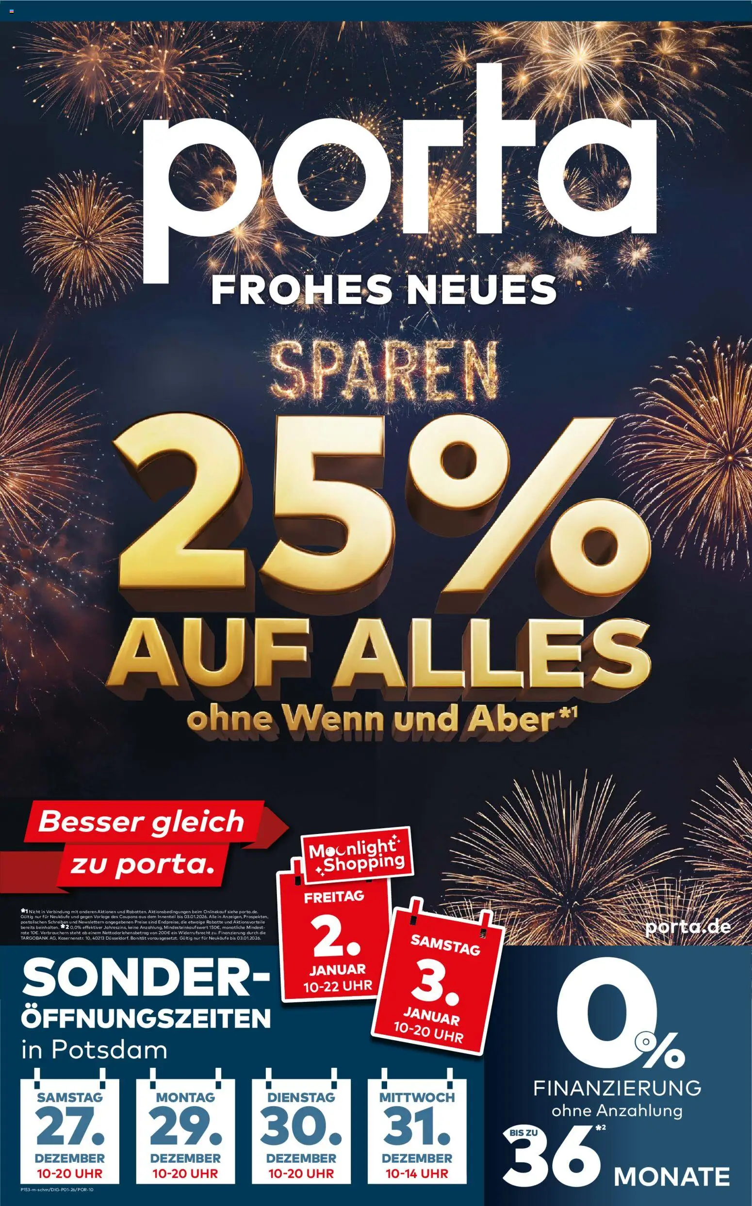 Porta! Frohes neues Sparen Potsdam – gültig ab 26.12.2025 | Seite: 1 | Produkte: Uhr