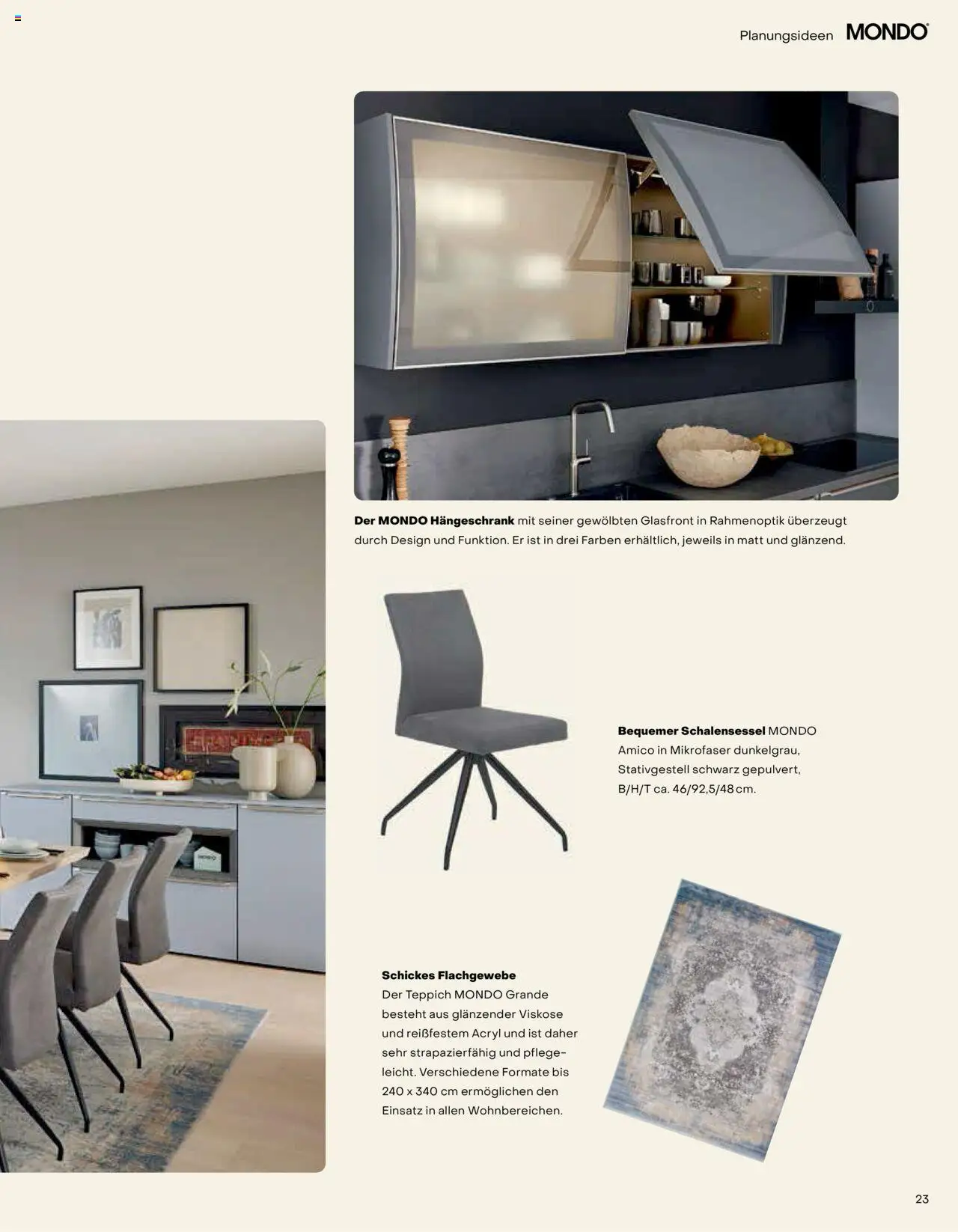 Ostermann Mondo Küchenprospekt – gültig ab 26.05.2025 | Seite: 23 | Produkte: Teppich, Hängeschrank