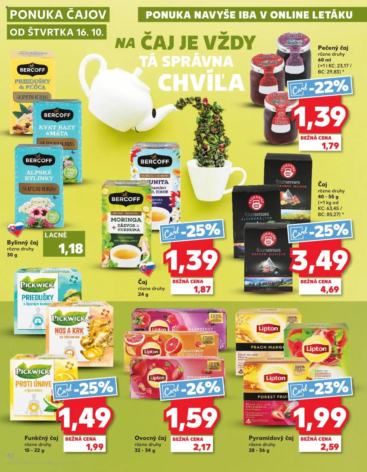 Nové Kaufland akcie – leták je platný od 16.10.2025 | Strana: 42 | Produkty: Zázvor, Čaj, Grapefruit, Mango