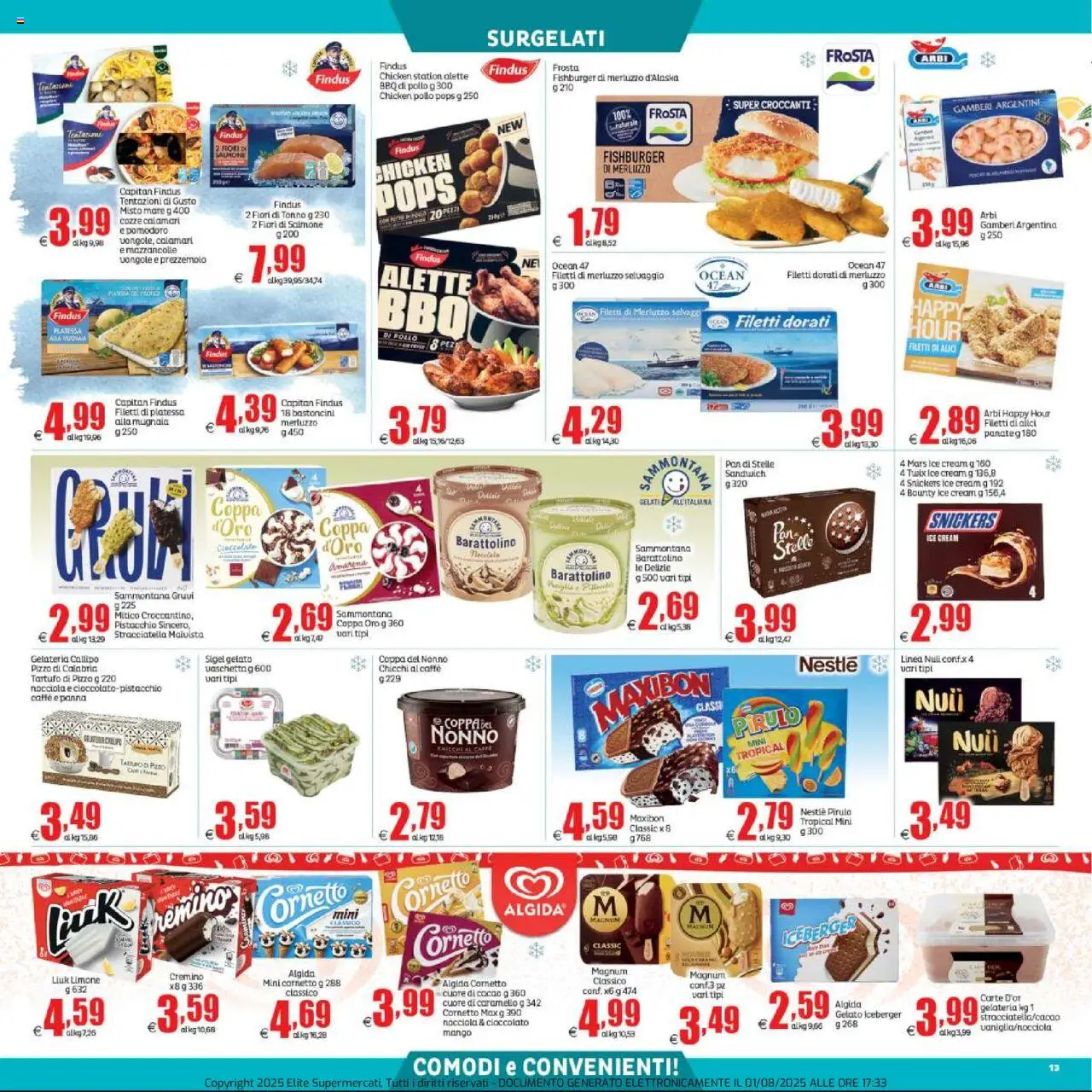 Volantino Elite Supermercati del 02.08.2025 | Pagina: 13 | Prodotti: Prezzemolo, Tonno, Cacao, Alici