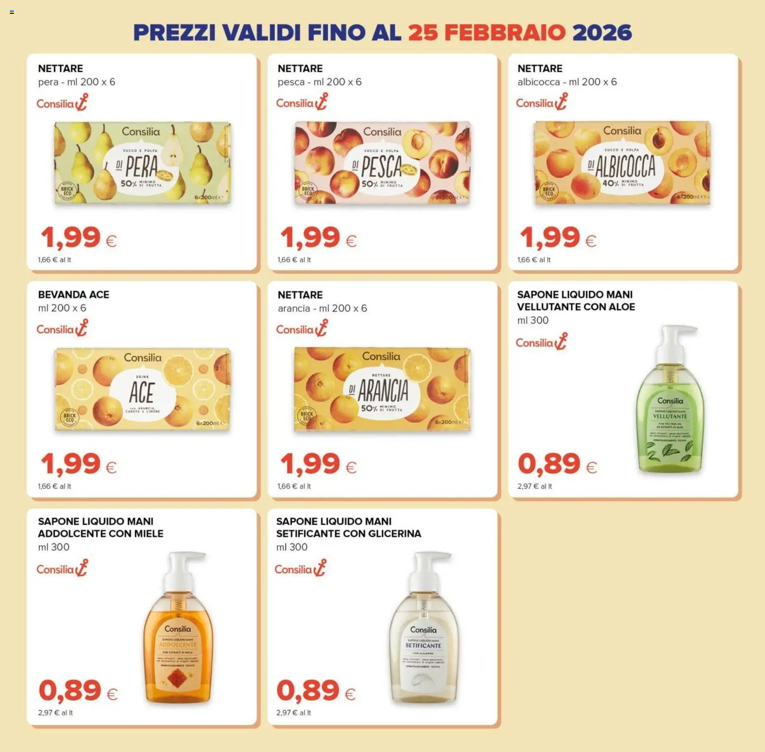 Volantino Tigre del 09.02.2026 | Pagina: 15 | Prodotti: Succo, Frutta, Pesca, Miele