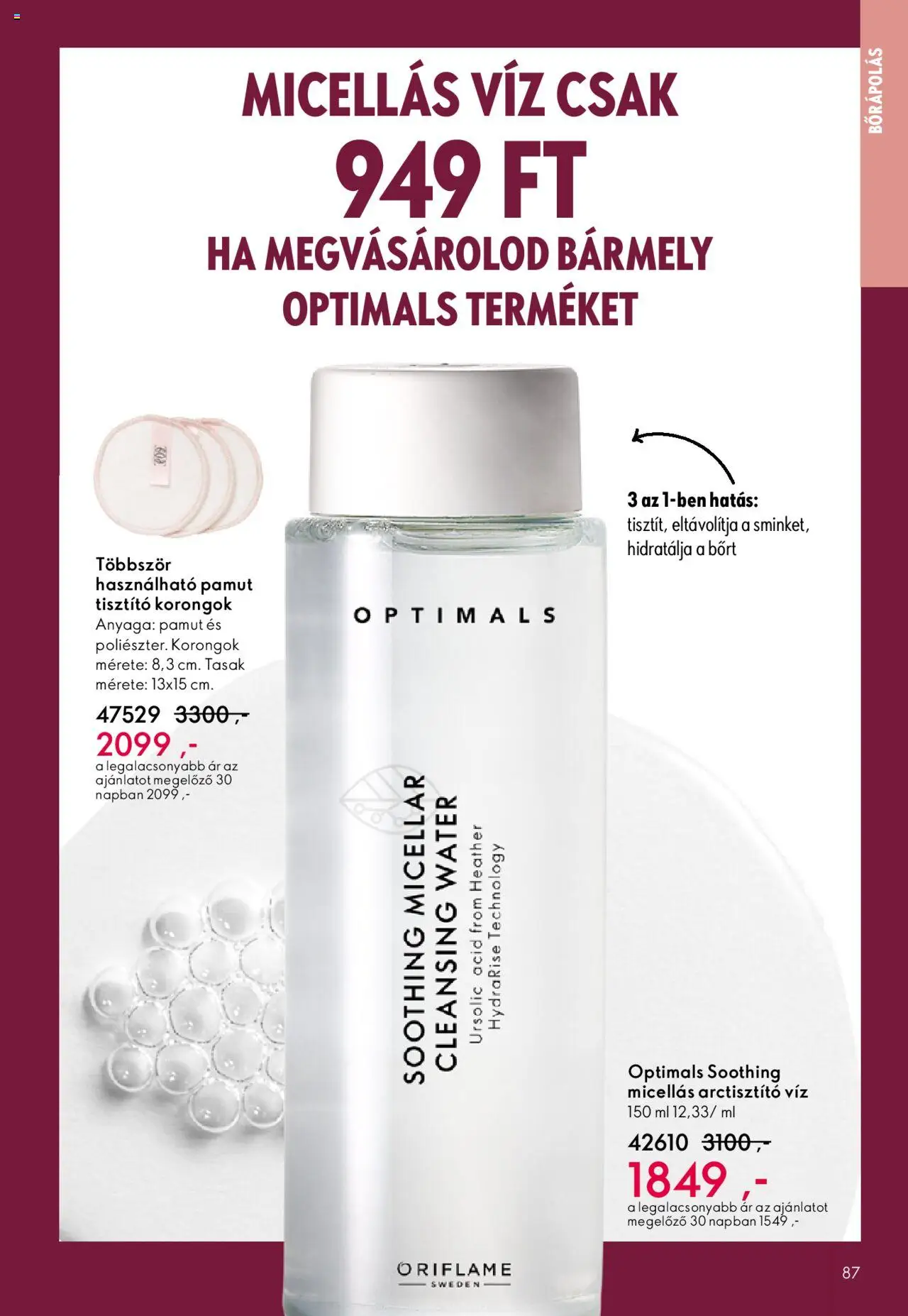 Oriflame akciós ujság - amely érvényes a következő dátumtól: 01.10.2025 | Oldal: 87 | Termékek: Micellás víz