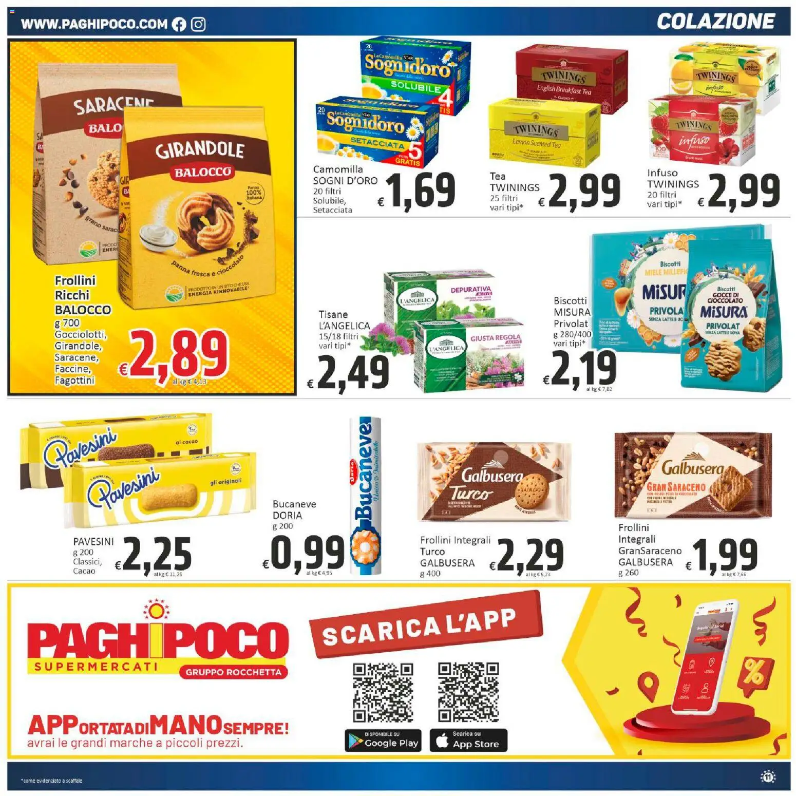 Volantino Paghi Poco del 07.01.2026 | Pagina: 11 | Prodotti: Cioccolato, Biscotti, Miele, Frollini