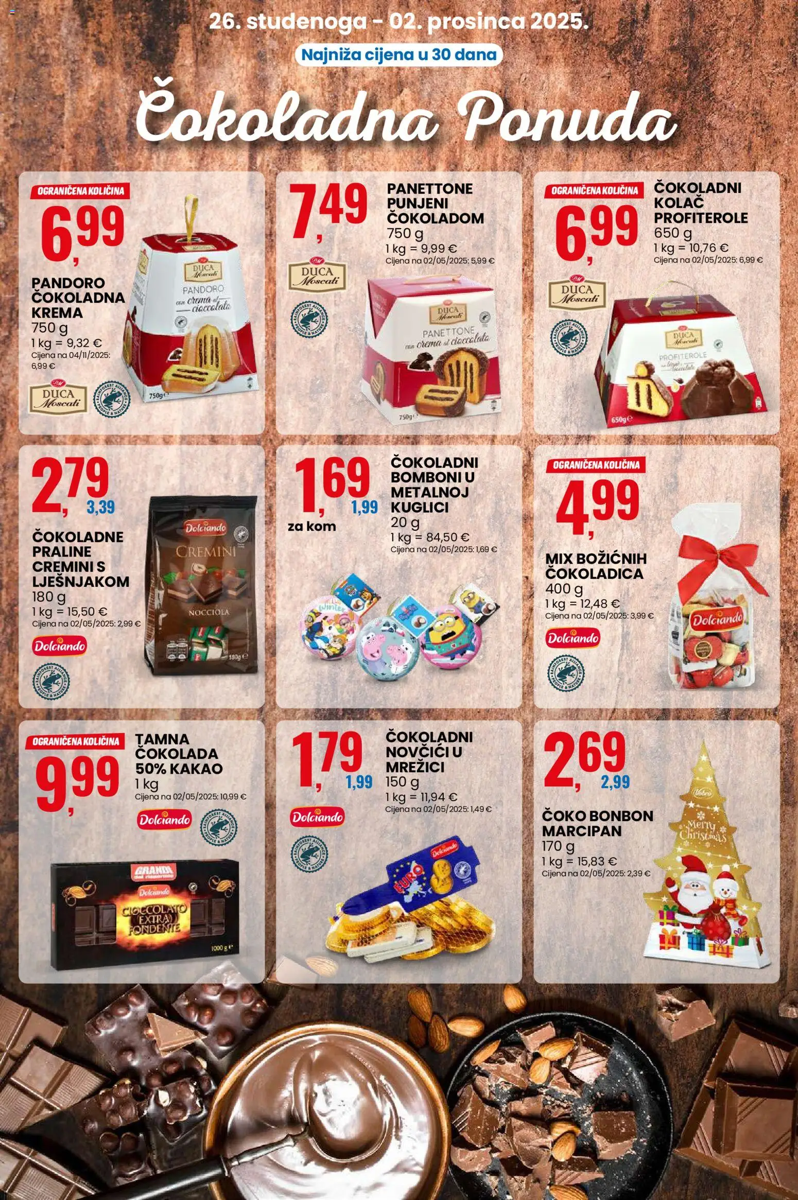 Eurospin katalog | vrijedi od 26.11.2025 | Stranica: 12 | Proizvodi: Panettone, Praline, Krema, Kakao