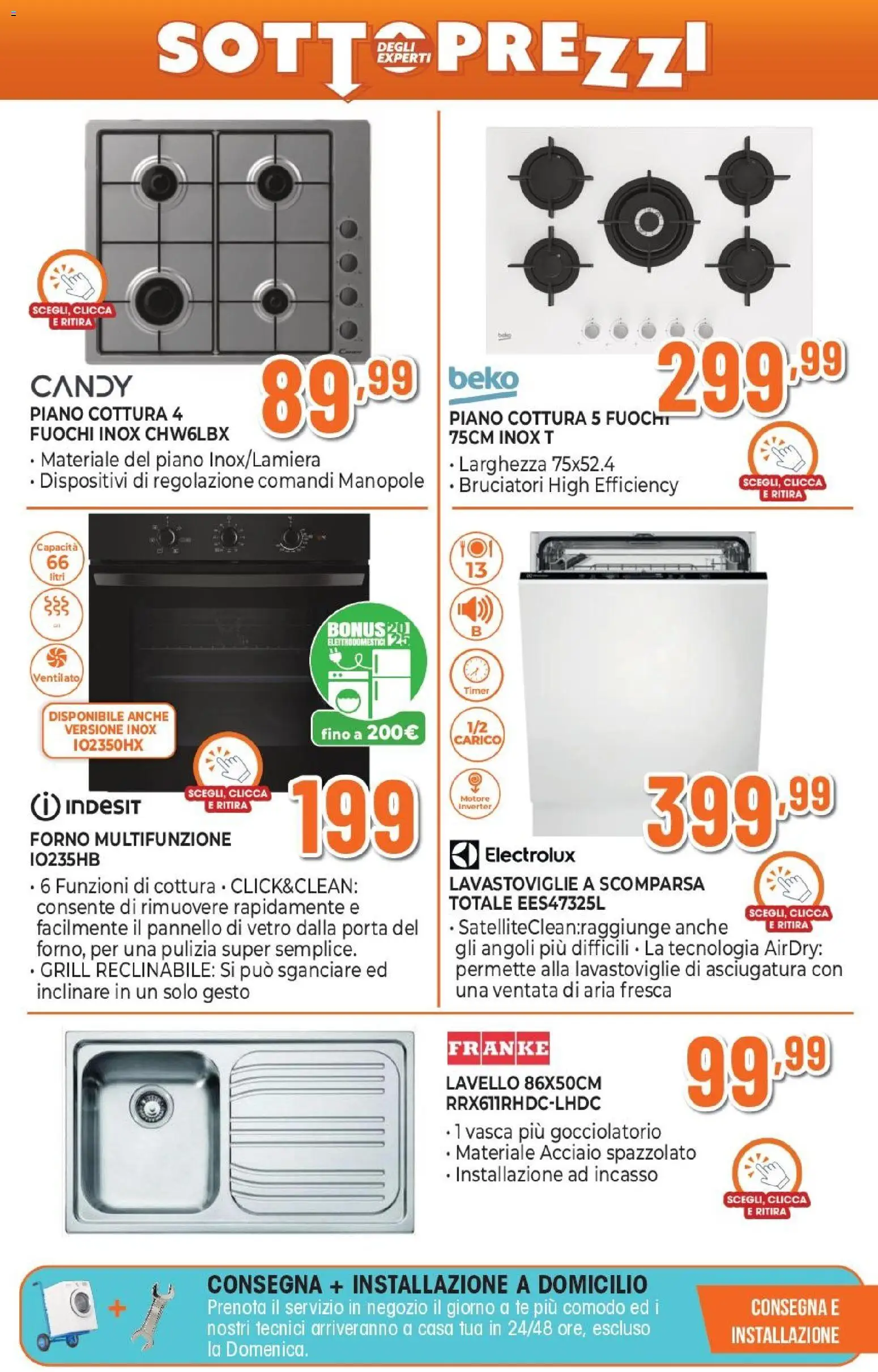 Volantino Expert del 26.02.2026 | Pagina: 20 | Prodotti: Lavello, Piano cottura, Lavastoviglie, Forno