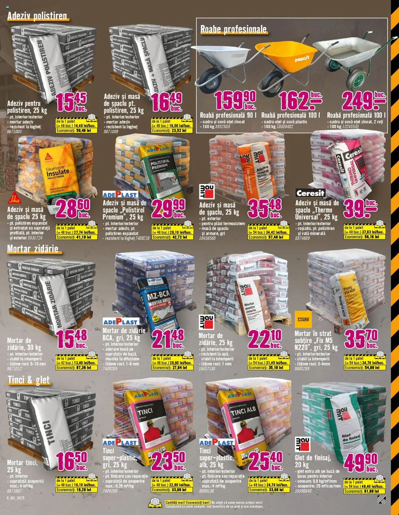 Noul catalog Hornbach – valabil de la 15.09.2025 | Pagină: 9 | Produse: Masă, Mici, Polistiren, Mortar