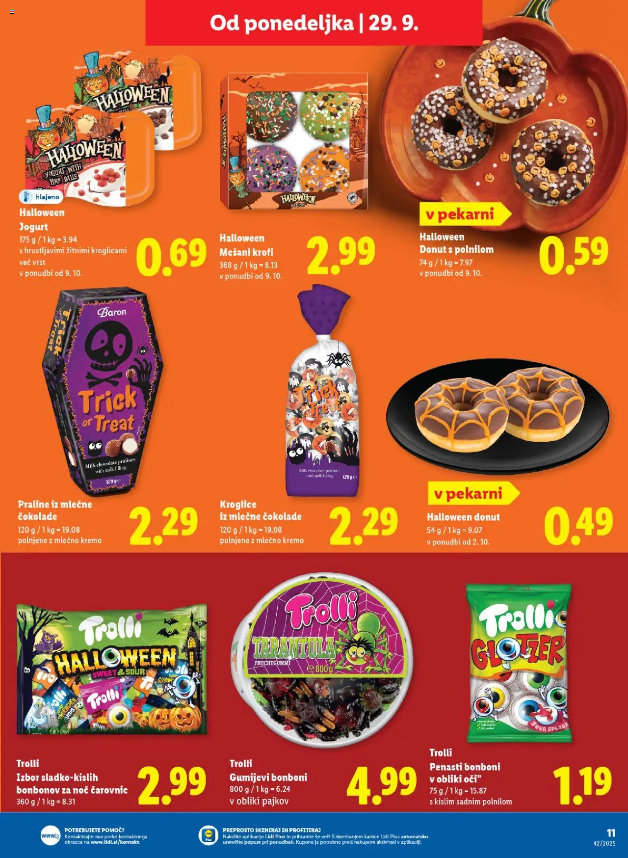 Novi Lidl katalog ponudbe – veljaven od 08.10.2025 | Stran: 11 | Izdelki: Bonboni, Jogurt