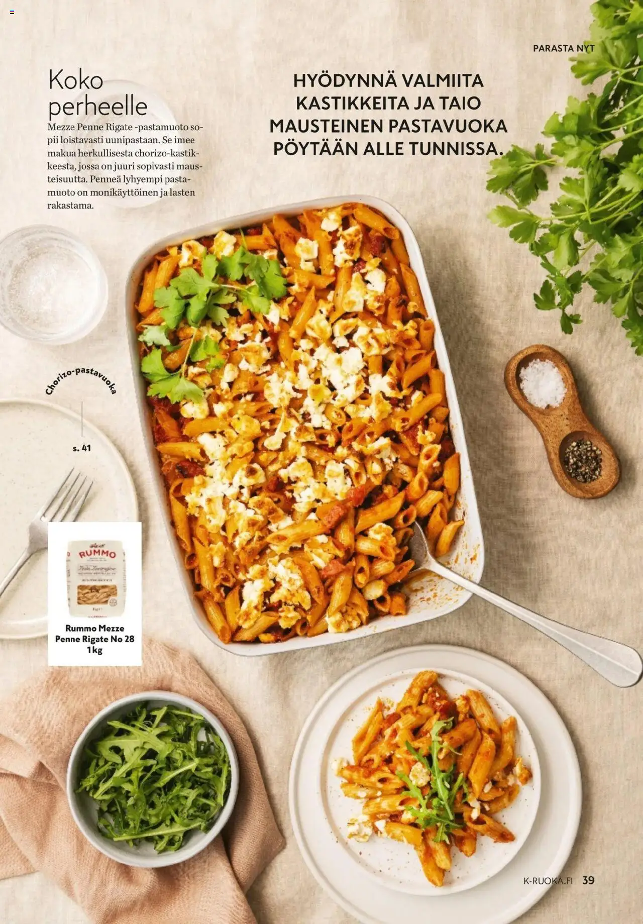 K-Supermarket - K-Ruoka – voimassa 01.10.2025 alkaen | Sivu: 39 | Tuotteet: Pasta