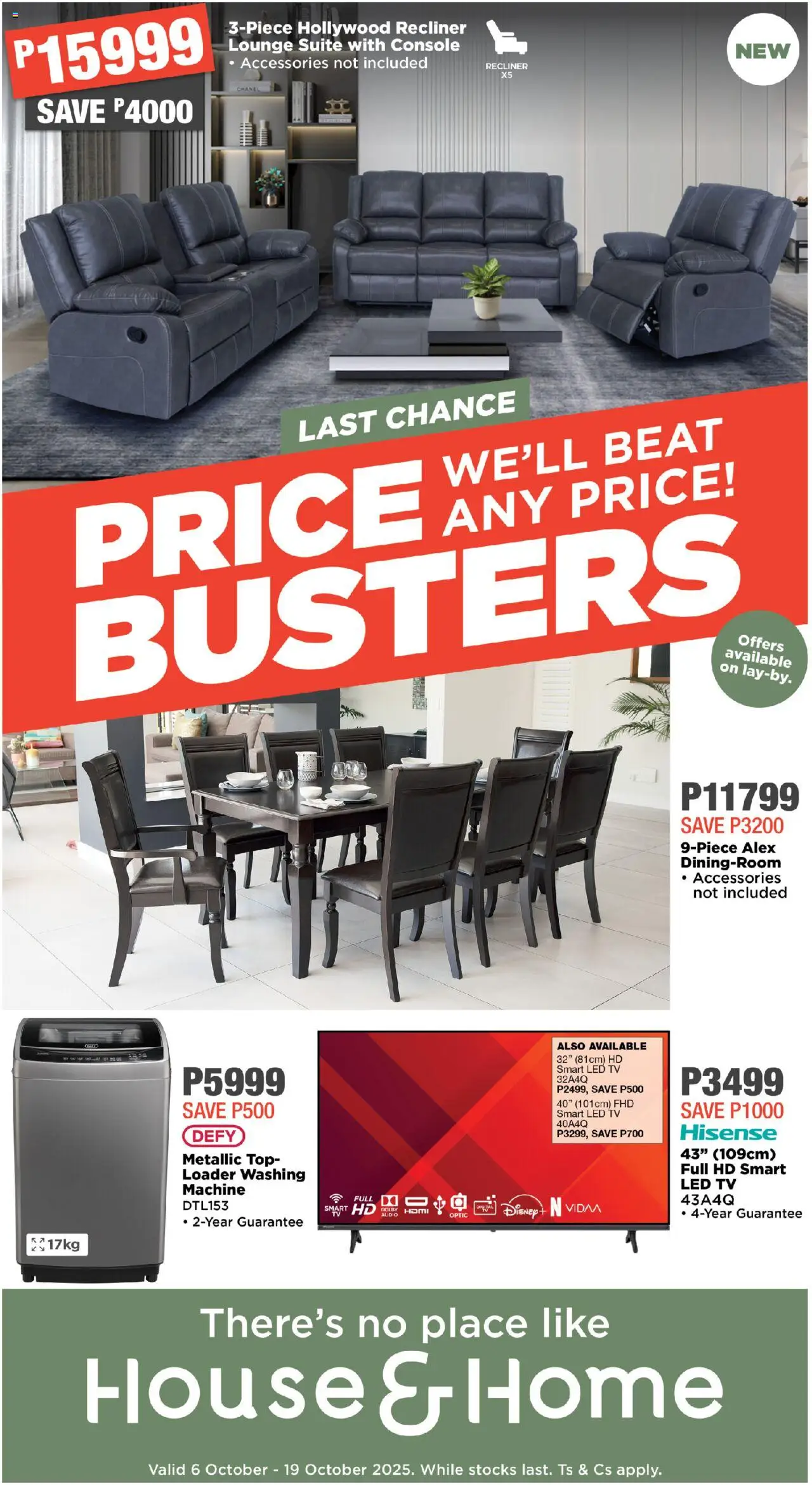 New House and Home catalogue – valid from 06.10.2025 | Page: 1 | Products: Audio, TV, Lounge suite