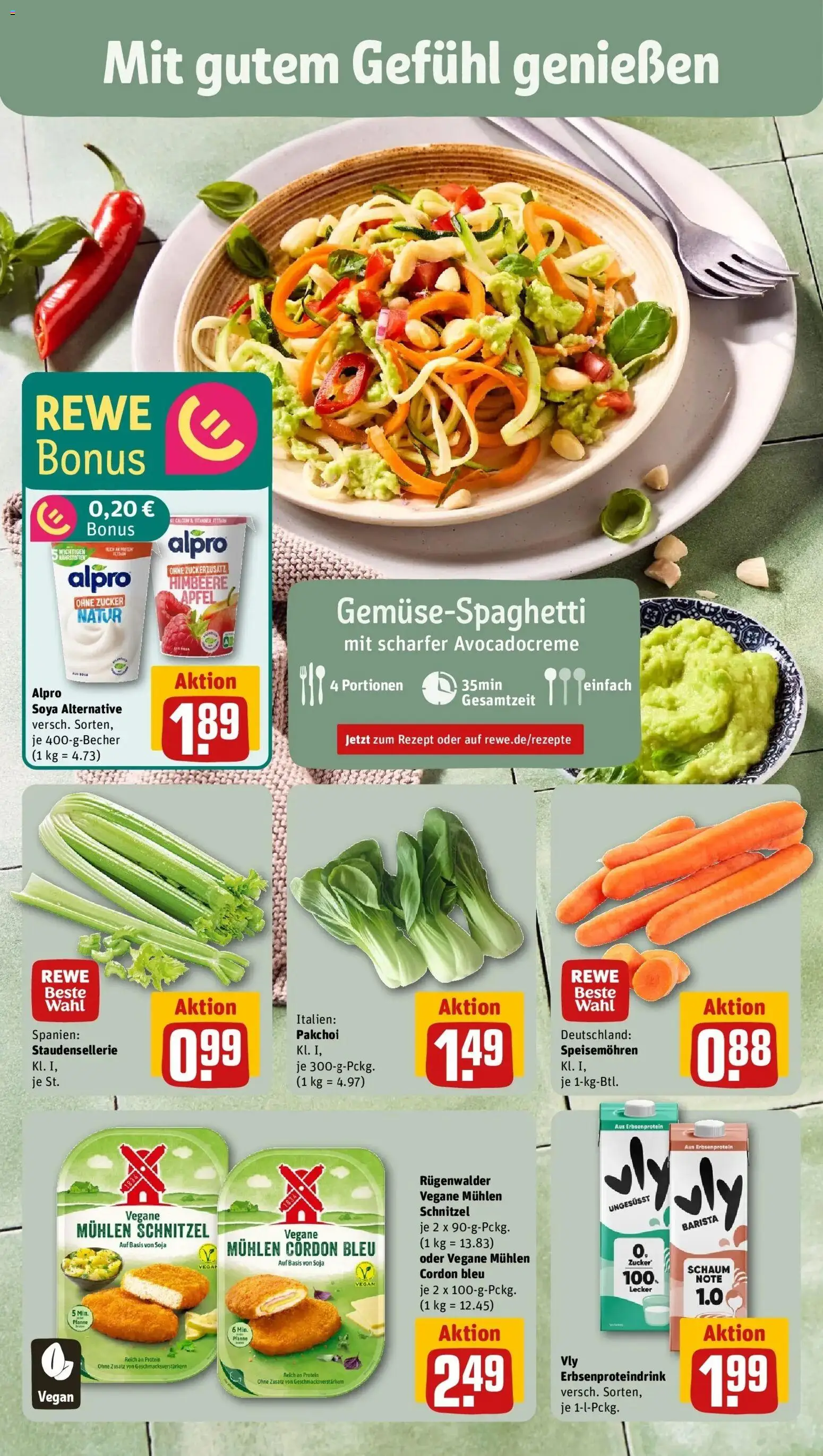 Rewe Prospekt Prenzlau	 – gültig ab 05.04.2026 | Seite: 4 | Produkte: Mühle, Äpfel, Schnitzel, Alpro