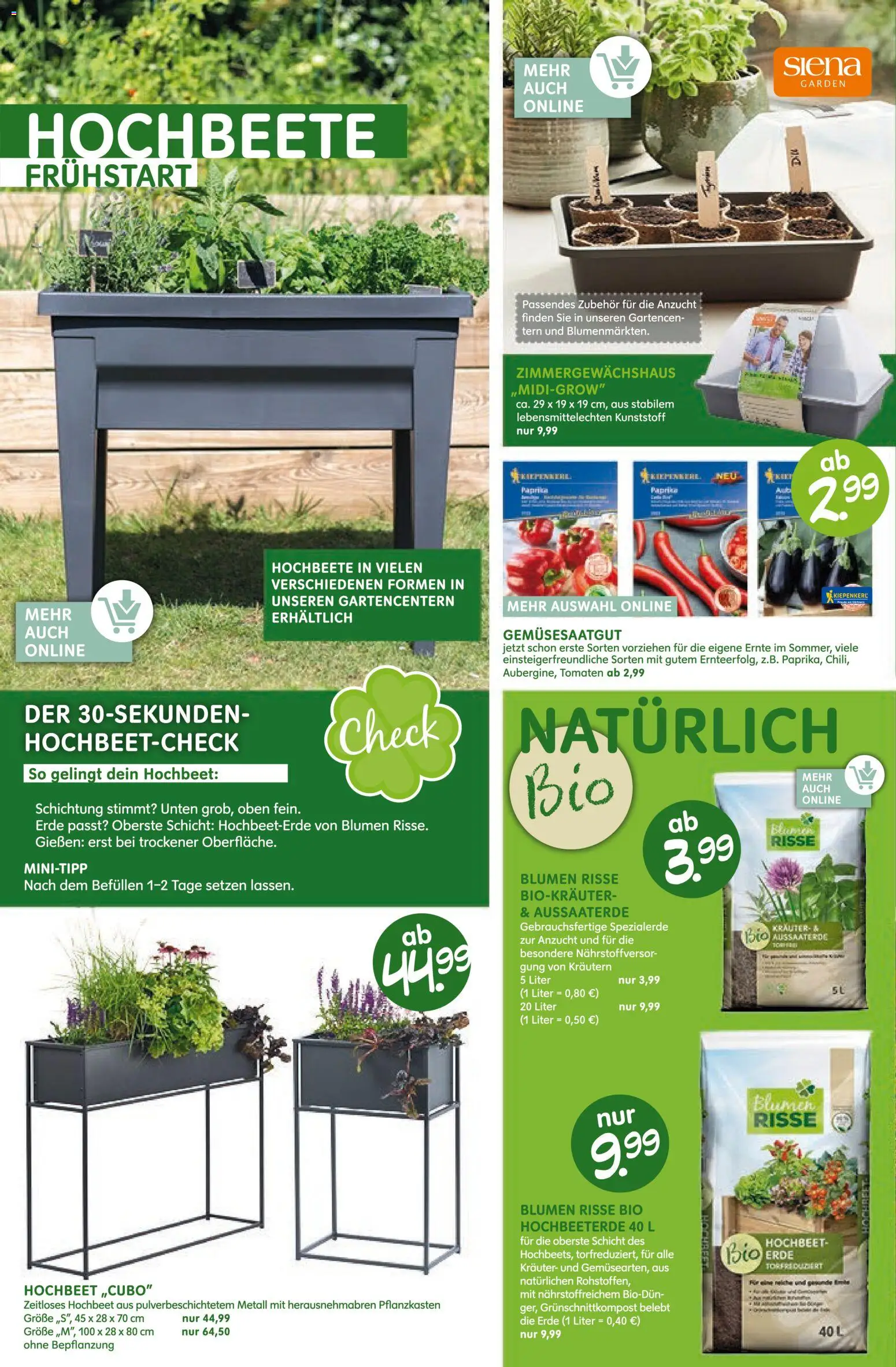 Blumen Risse Prospekt gartencenter – gültig ab 12.03.2026 | Seite: 4 | Produkte: Hochbeet, Blumen, Tomaten, Paprika