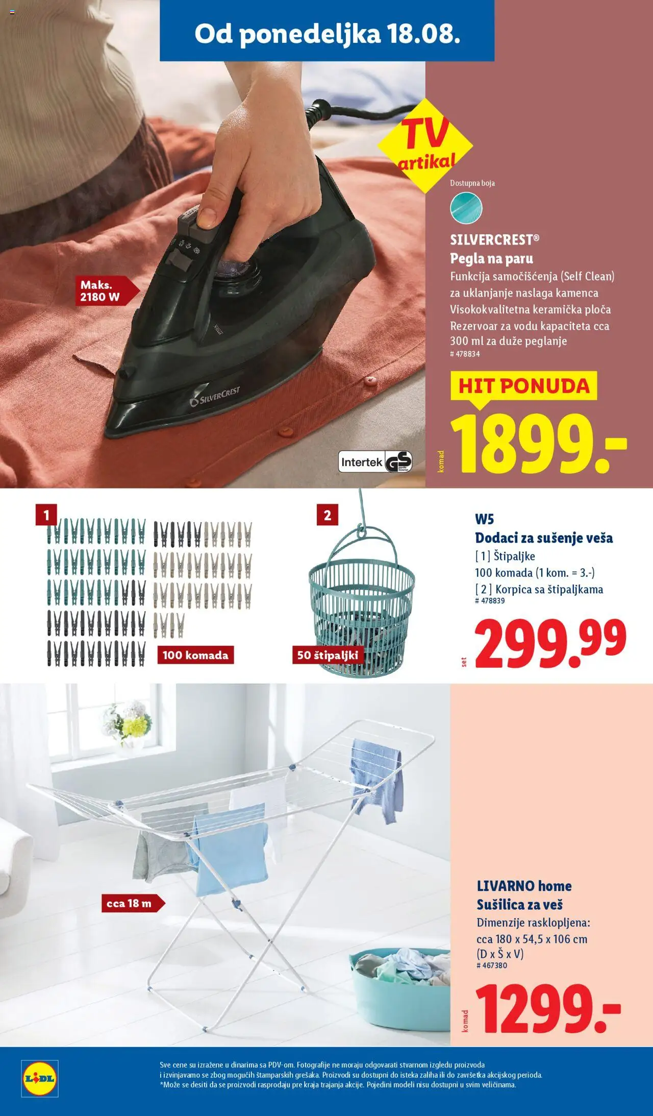 Lidl katalog - važi od 14.08.2025 | Strana: 20 | Proizvode: Pegla, Silvercrest, W5, Sušilica za veš