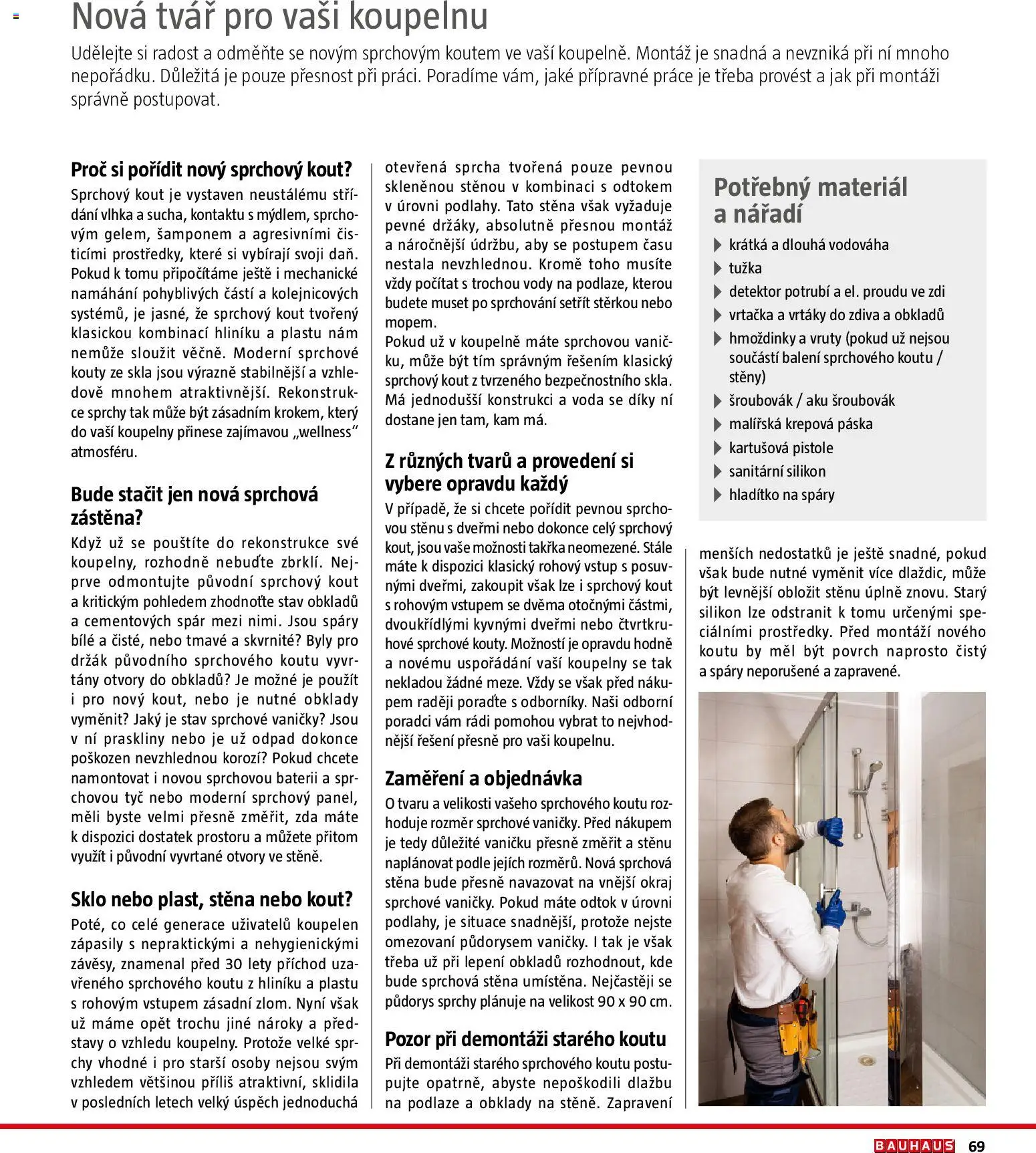 Bauhaus katalog Sanita od 03.11.2025 | Strana: 69 | Produkty: Nářadí, Silikon, Sprchový kout, Dove