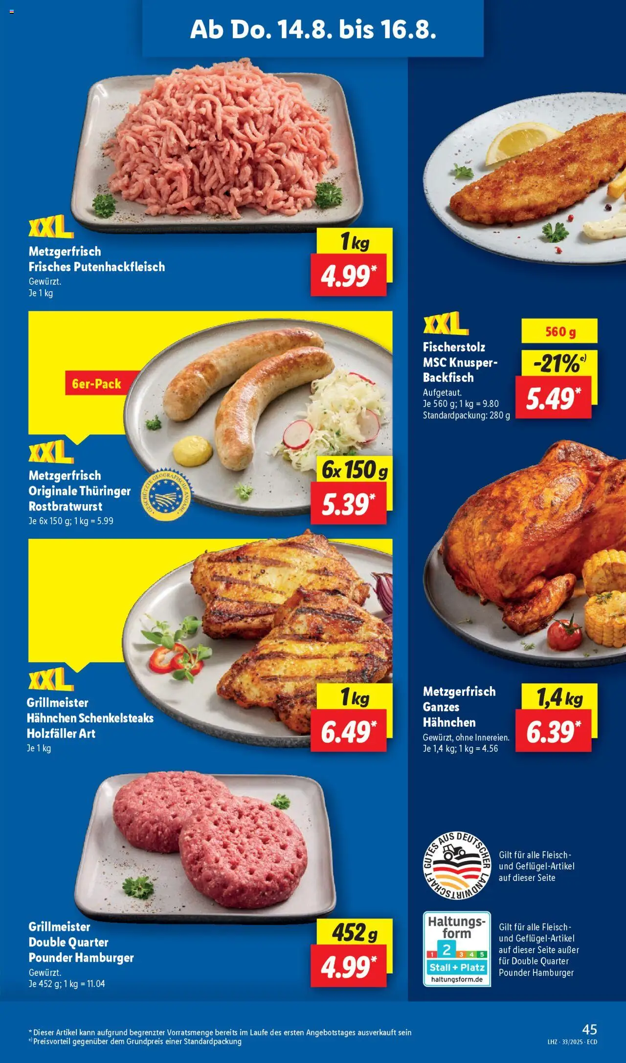 Lidl Prospekt 	 - gültig ab dem 11.08.2025 | Seite: 59 | Produkte: Hahnchen, Fleisch
