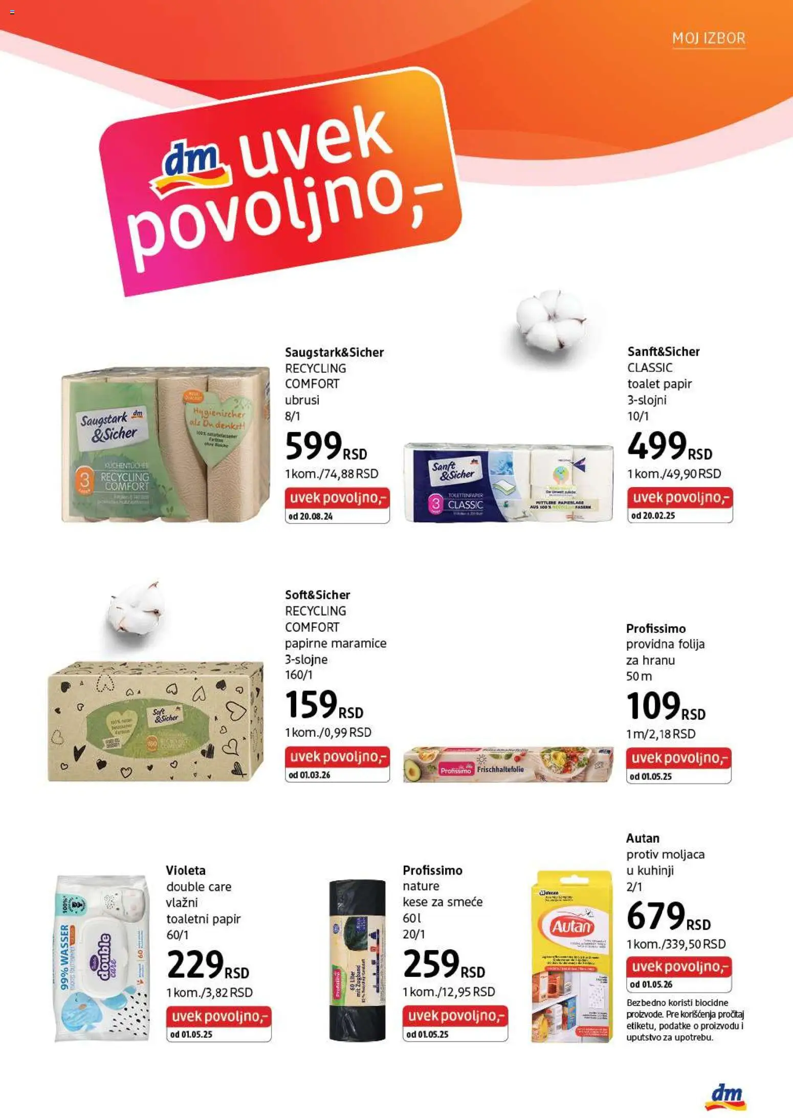 DM Drogerie katalog - važi od 01.05.2026 | Strana: 39 | Proizvode: Toalet papir