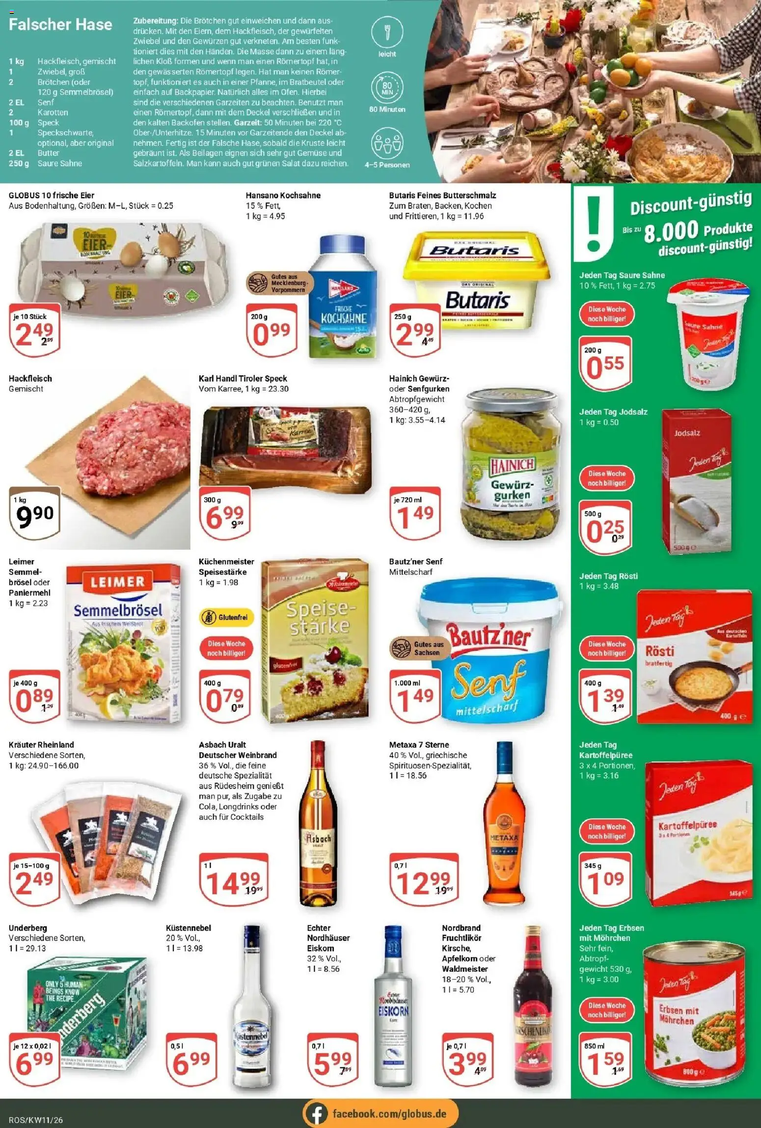 Globus prospekt Lambrechtshagen	 – gültig ab 09.03.2026 | Seite: 9 | Produkte: Backofen, Sahne, Salat, Underberg