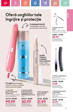 Oriflame catalog 12 2025 – valabil de la 20.08.2025 | Pagină: 67 | Produse: Clește, Machiaj, Ulei, Ojă