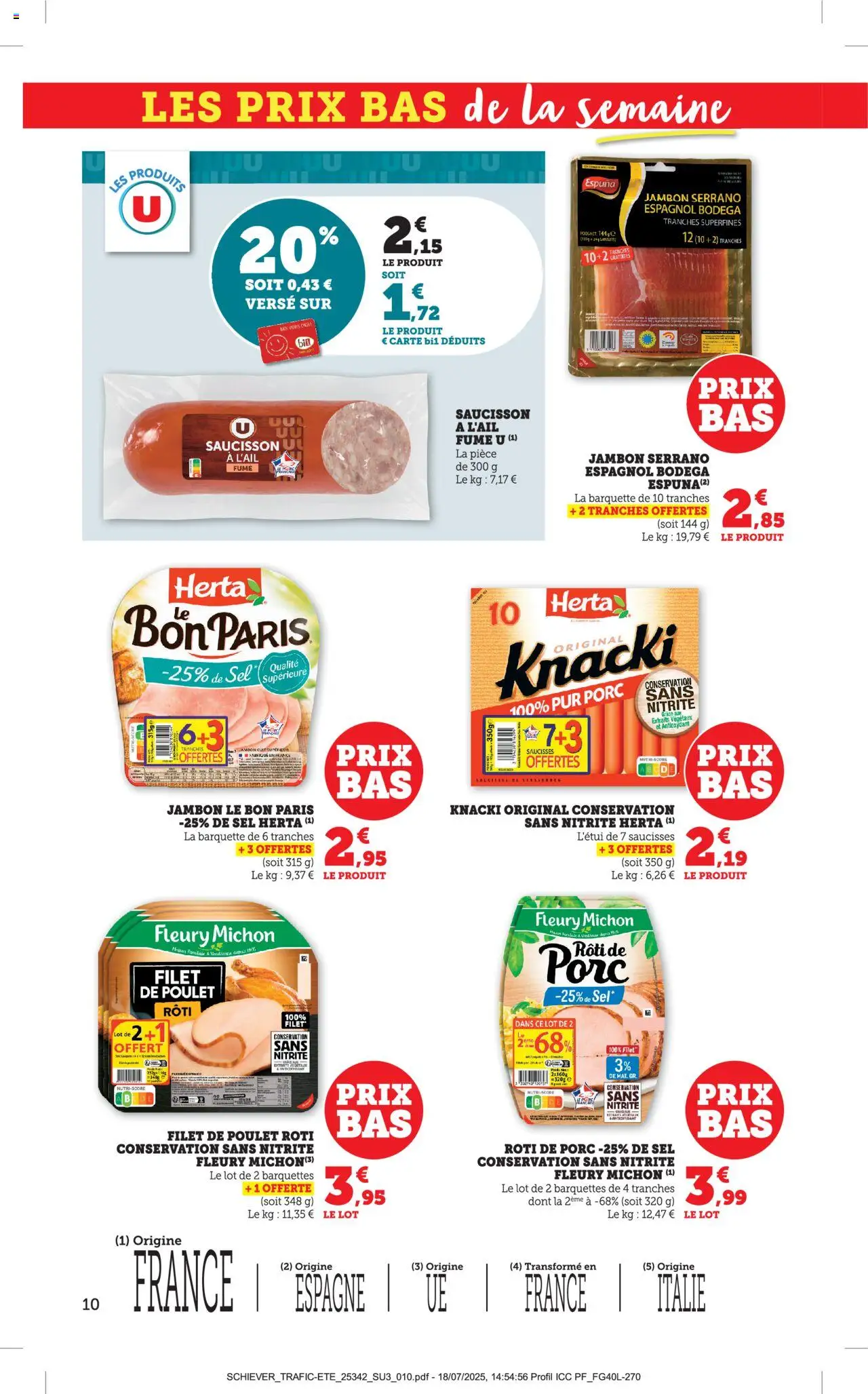 | Page: 10 | Produits: Saucisson, Sel, Jambon, Porc