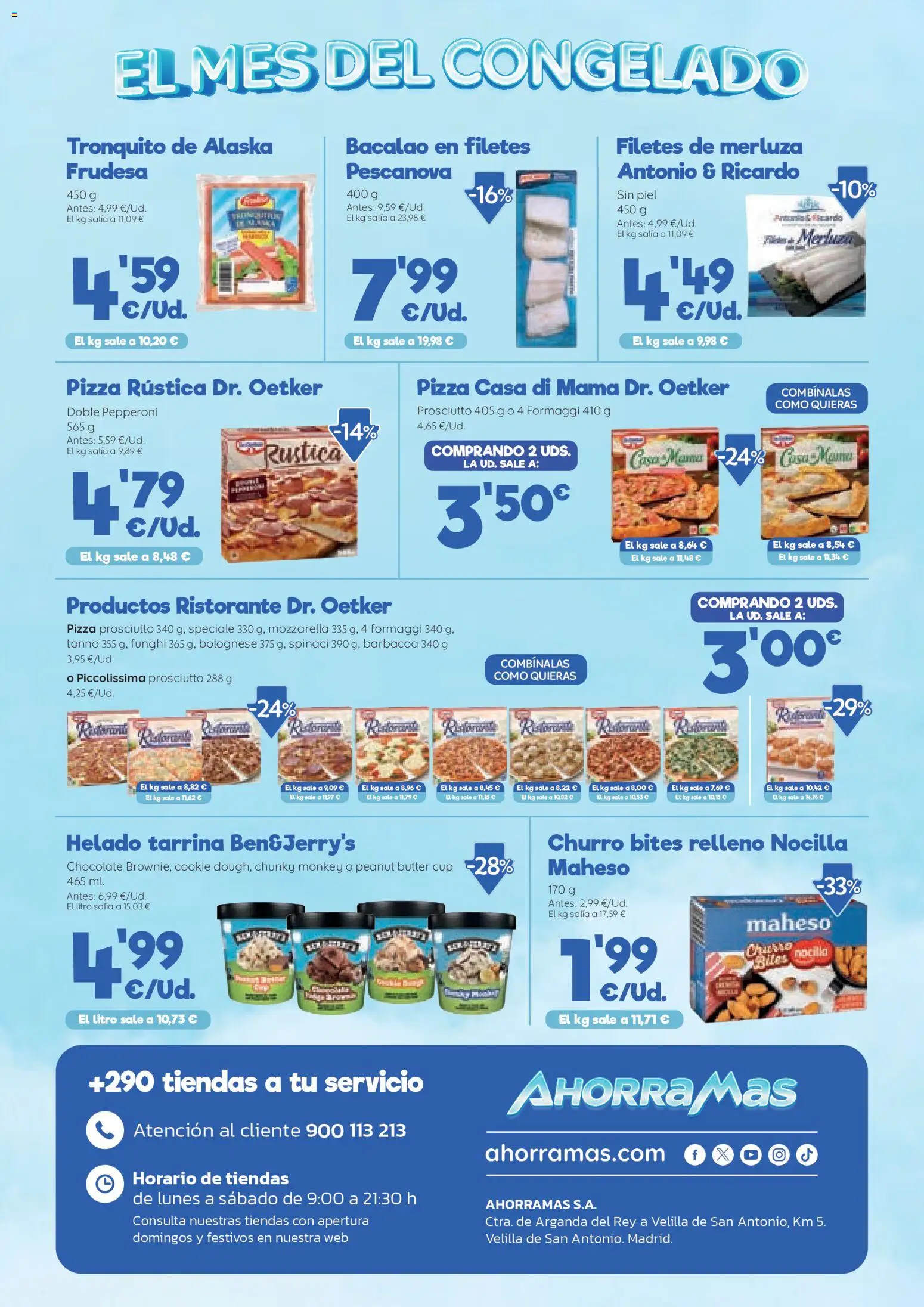AhorraMas folleto │ válido desde el 12.03.2026 | Página: 4 | Productos: Chocolate, Pizza, Filetes de merluza, Barbacoa