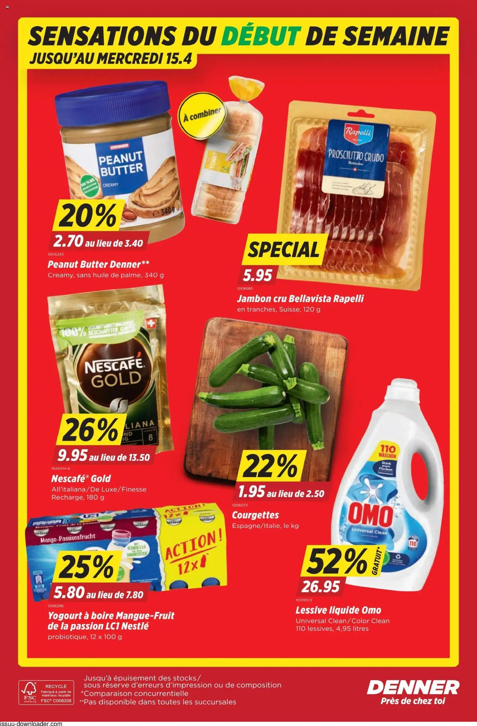 Denner aktionen FR – gültig ab 09.04.2026 | Seite: 20 | Produkte: Butter, Kaffee, Mango