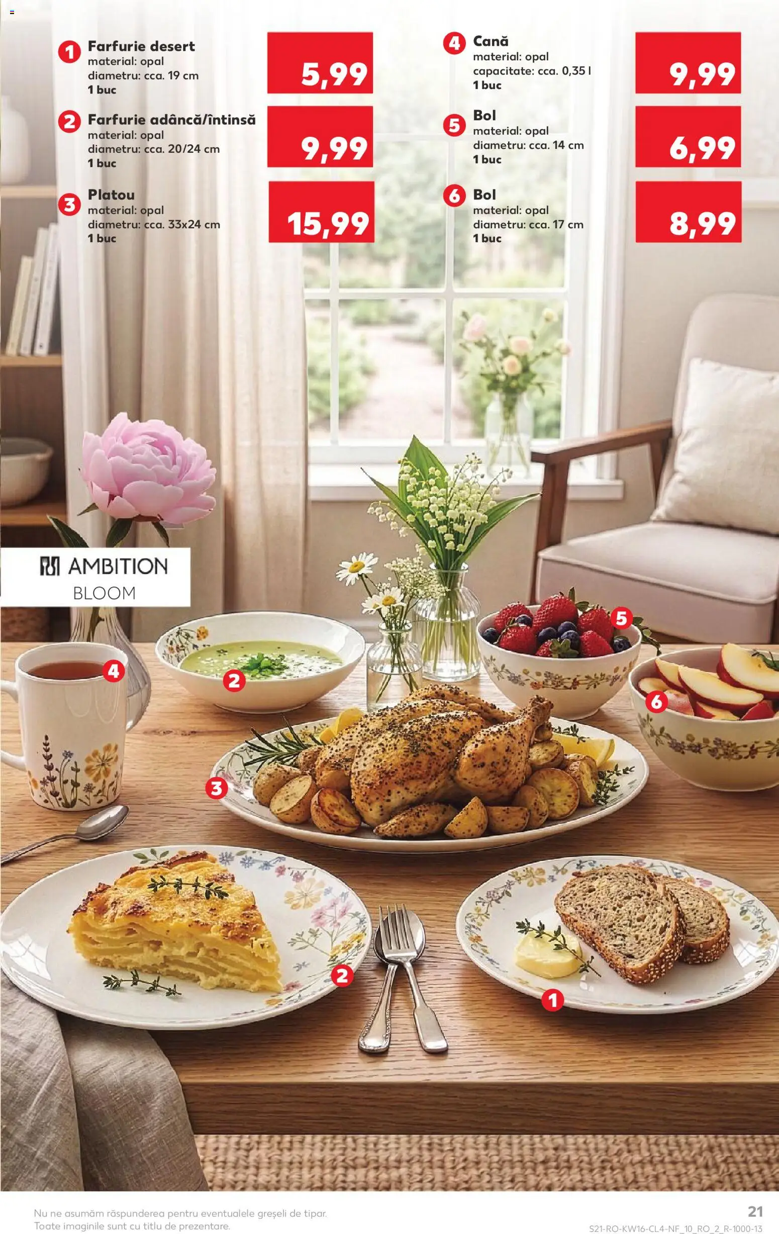 Noul catalog Kaufland – valabil de la 15.04.2026 | Pagină: 21 | Produse: Bol, Farfurie