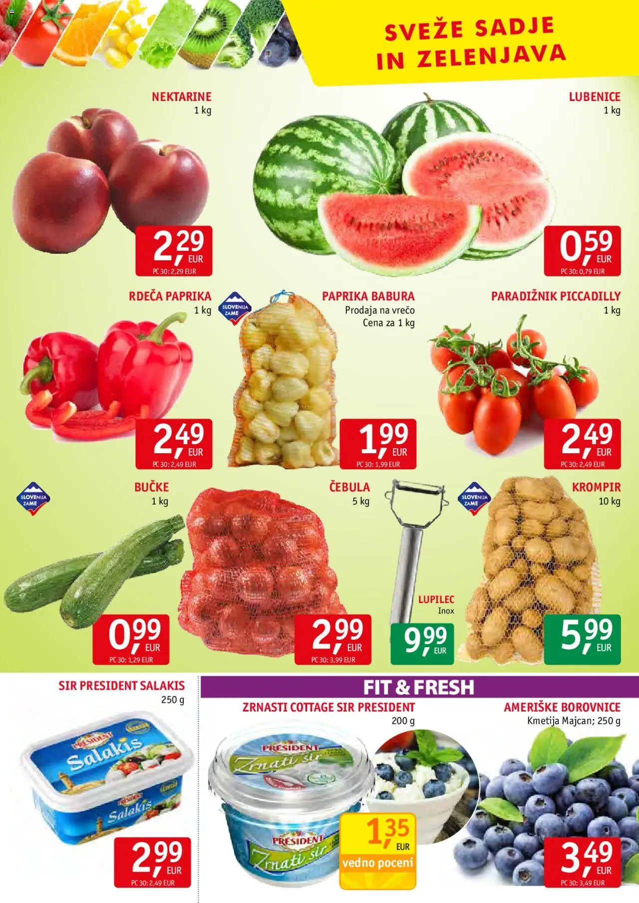 Jager katalog │ velja od 16.07.2025 | Stran: 8 | Izdelki: Sir, Nektarine, Sadje, Lubenice