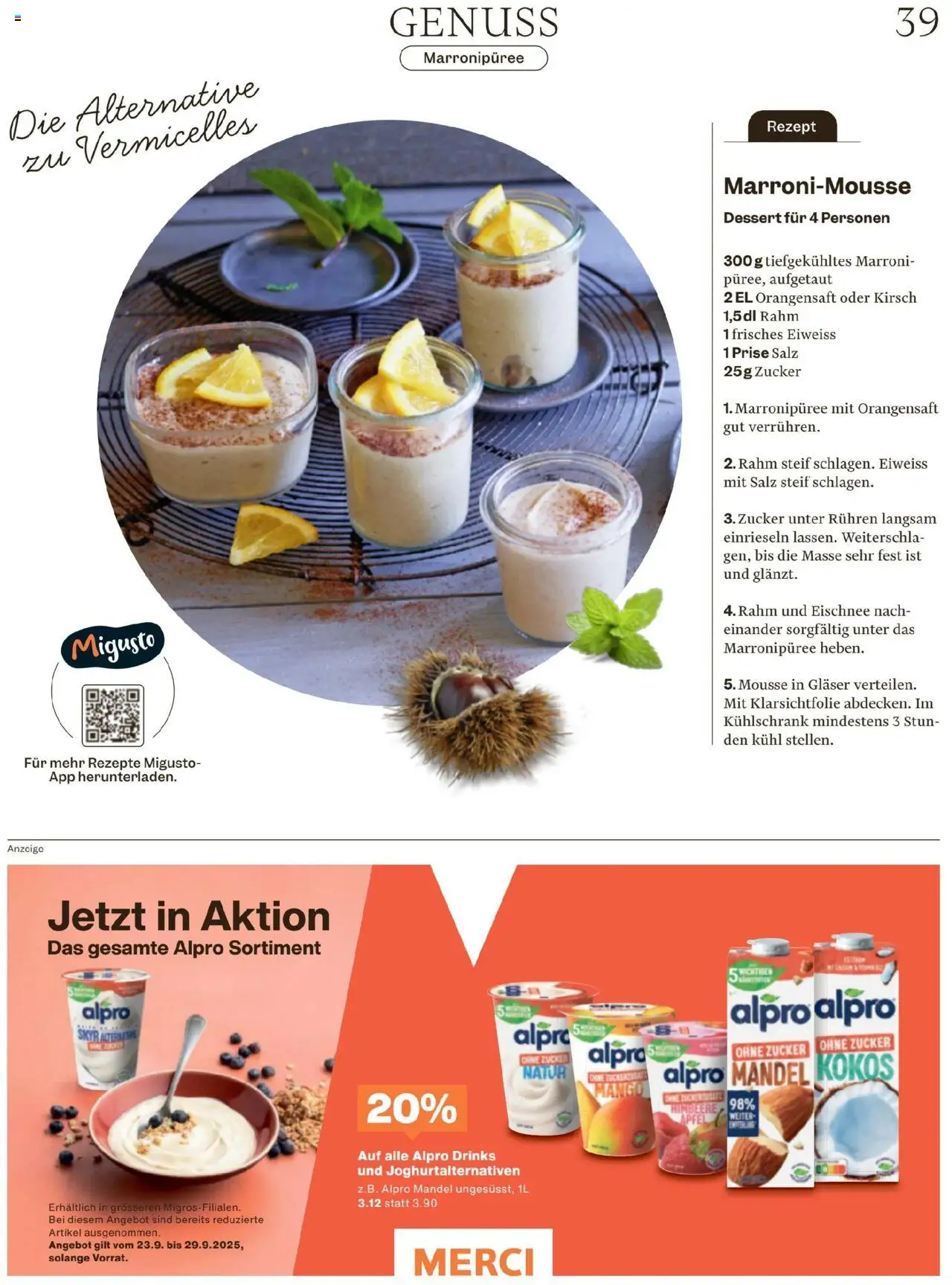 Migros Magazin – gültig ab 22.09.2025 | Seite: 39 | Produkte: Orangensaft, Äpfel, Zucker, Kühlschrank