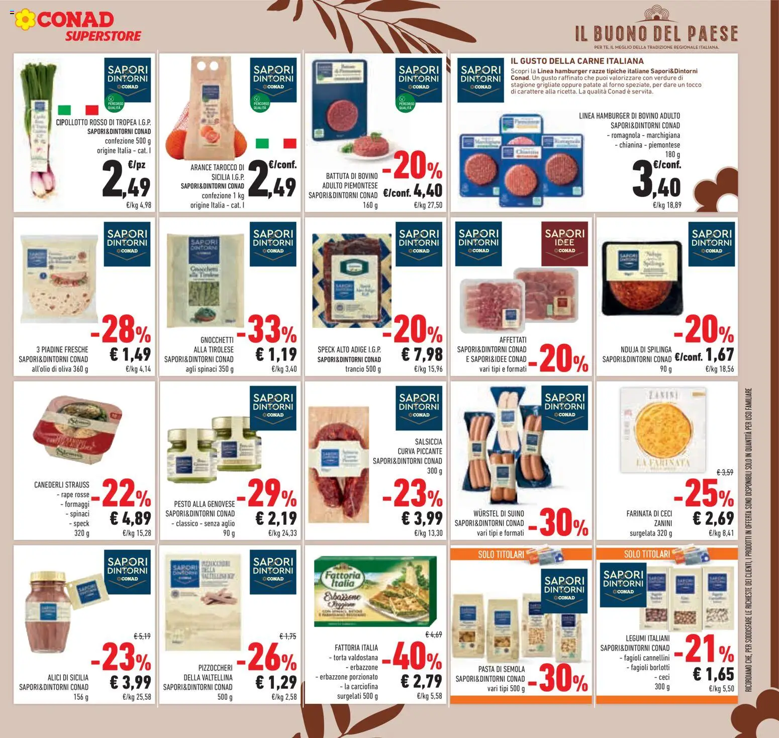 Volantino Conad del 29.01.2026 | Pagina: 19 | Prodotti: Speck, Arance, Fagioli, Forno