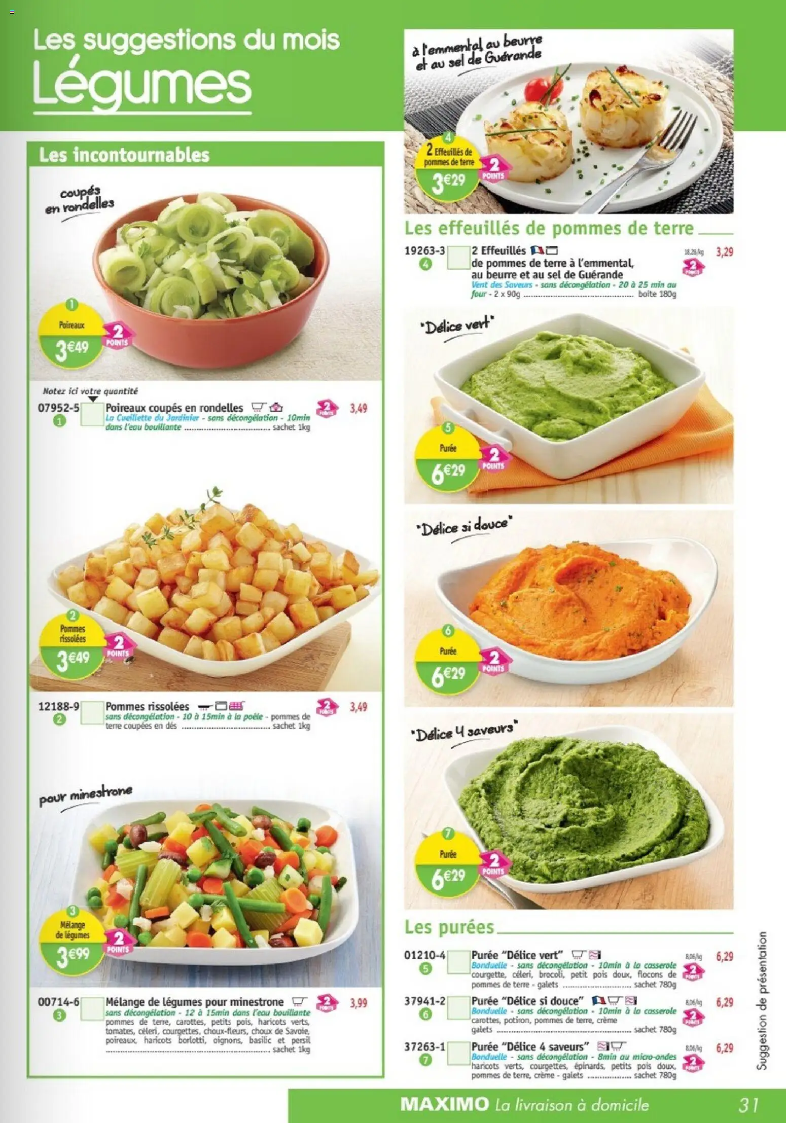 {H1} | Page: 31 | Produits: Poêle, Persil, Pois, Pommes de terre