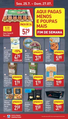 Aldi folheto │ válido de 21.07.2025 | Página: 22 | Produtos: Camarão, Queijo, Ovos, Cogumelos